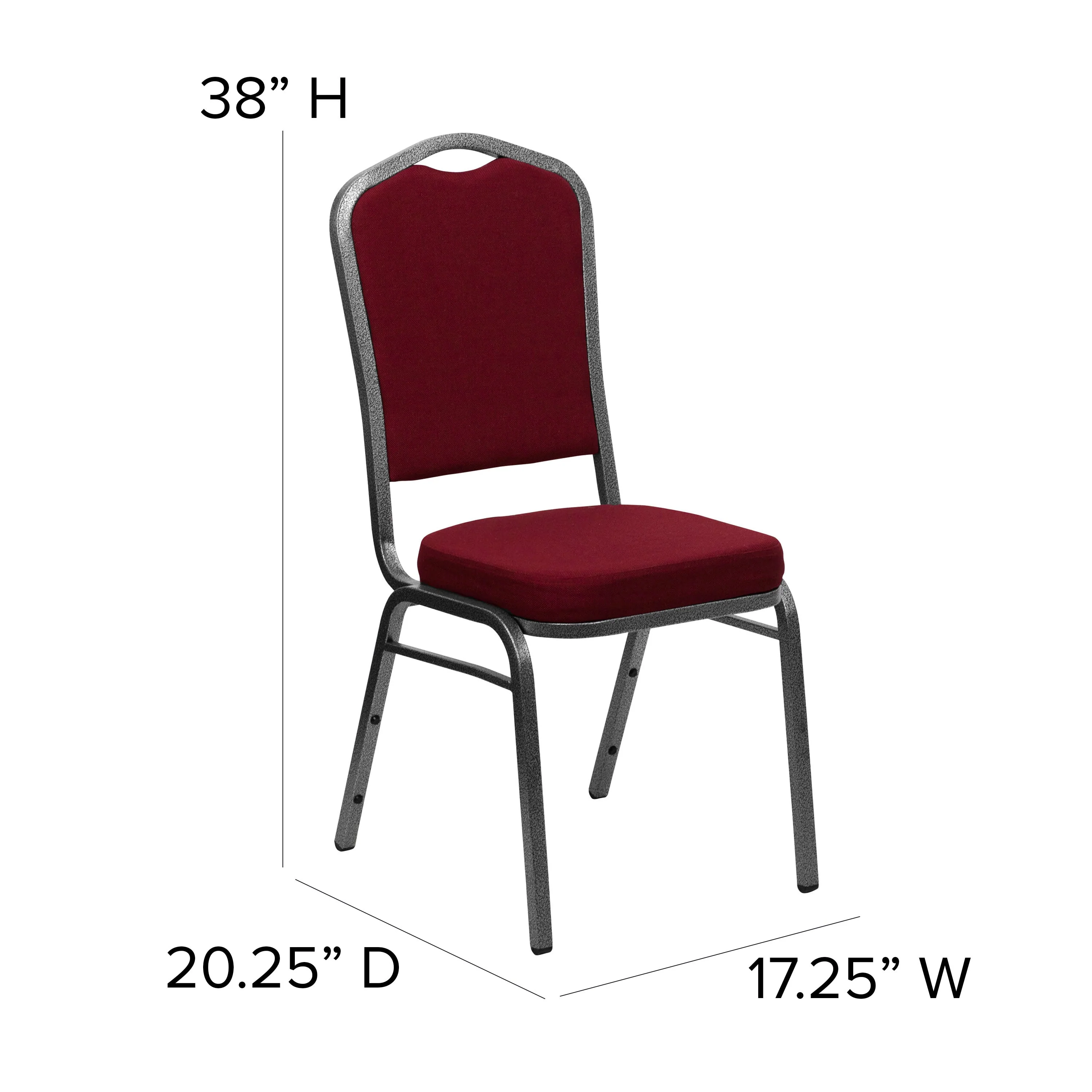 HERCULES Series Crown Back Stacking Banquet Chair - Image 30