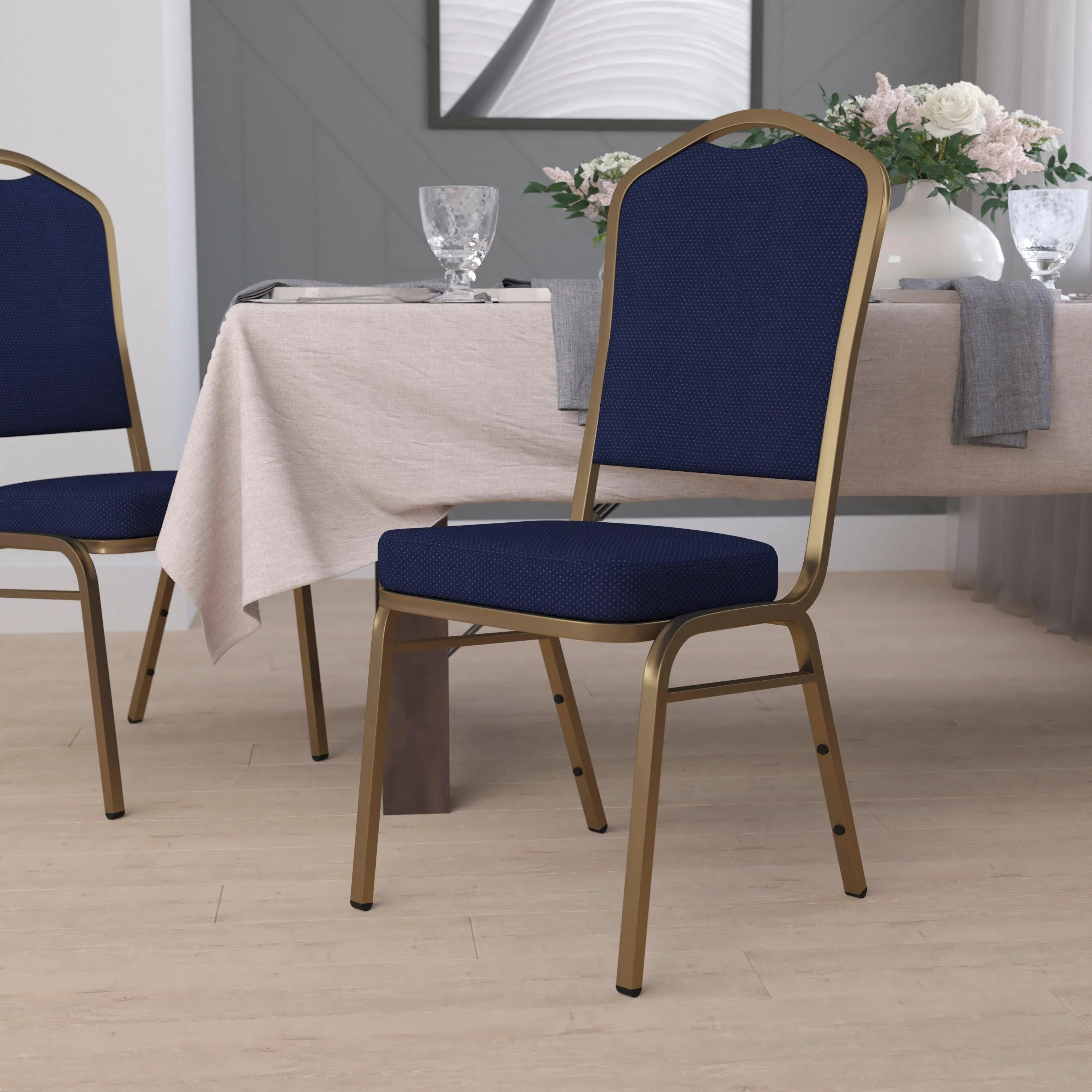 HERCULES Series Crown Back Stacking Banquet Chair - Image 32