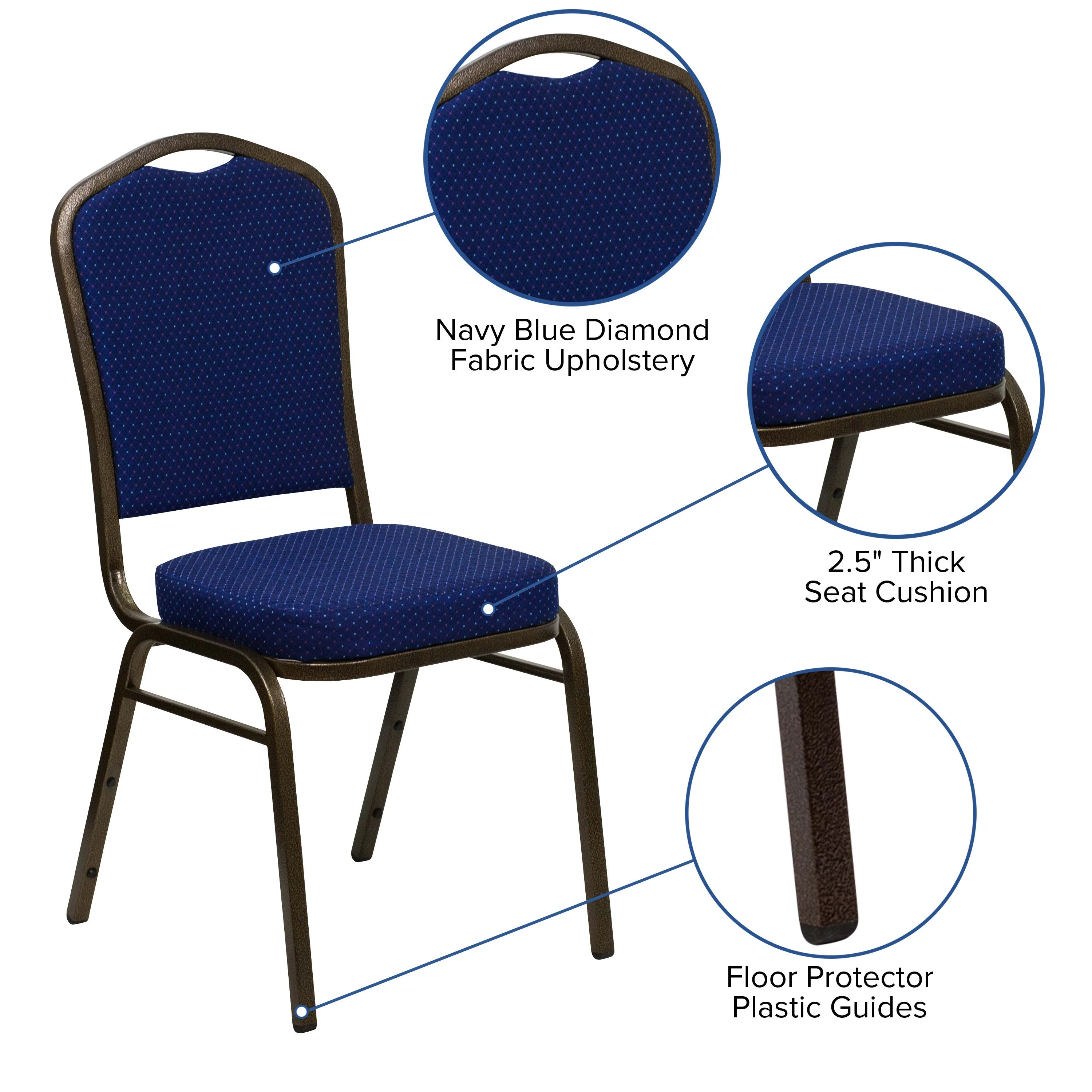 HERCULES Series Crown Back Stacking Banquet Chair - Image 41
