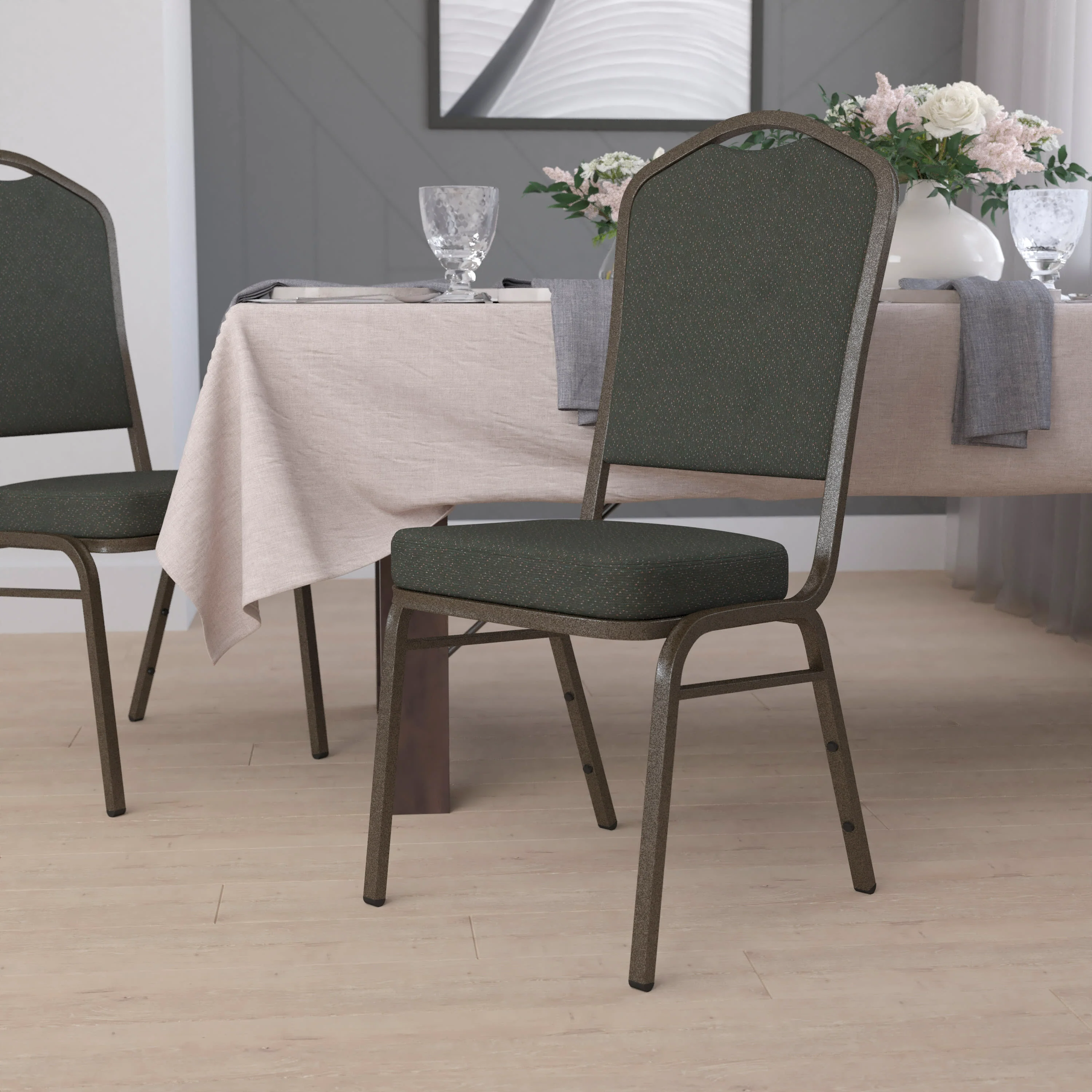 HERCULES Series Crown Back Stacking Banquet Chair - Image 44