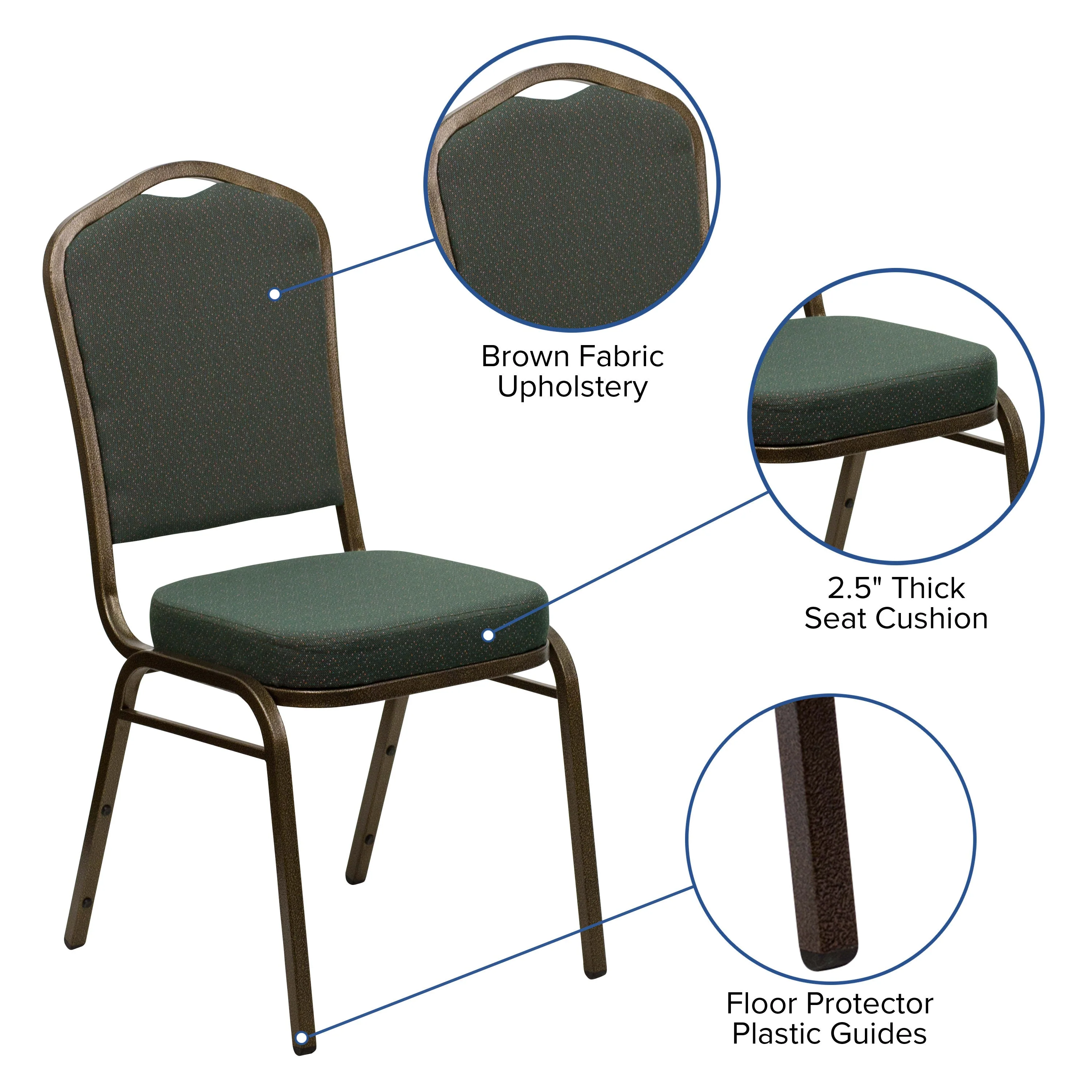 HERCULES Series Crown Back Stacking Banquet Chair - Image 46