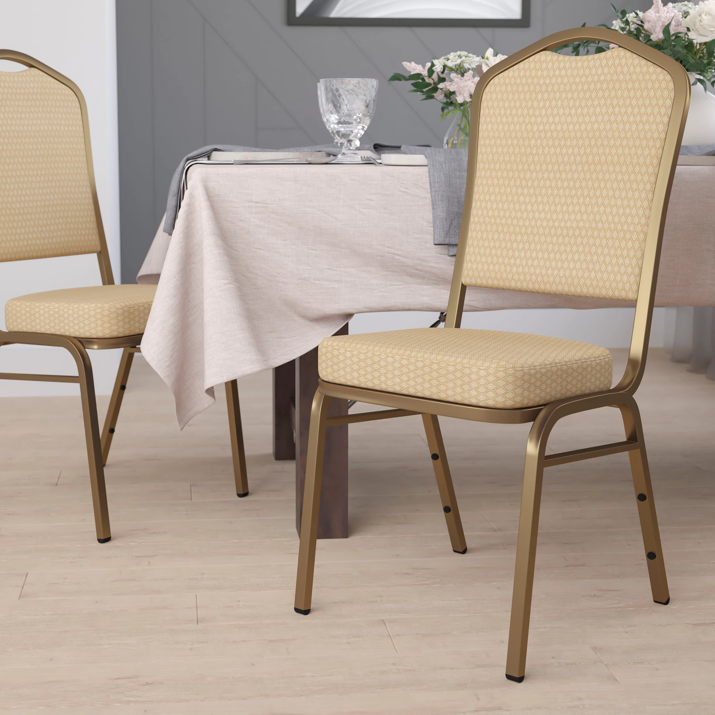 HERCULES Series Crown Back Stacking Banquet Chair - Image 80