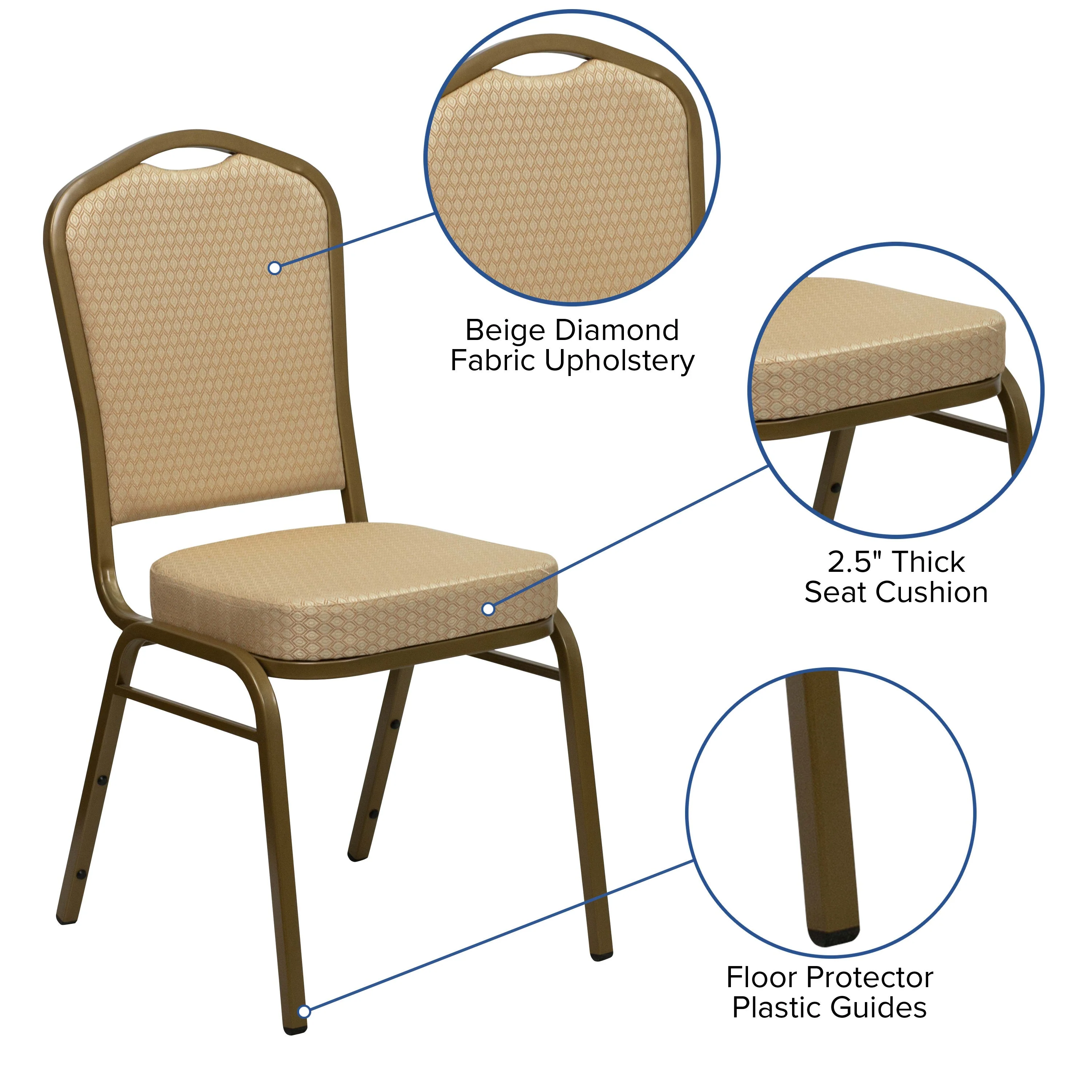HERCULES Series Crown Back Stacking Banquet Chair - Image 83