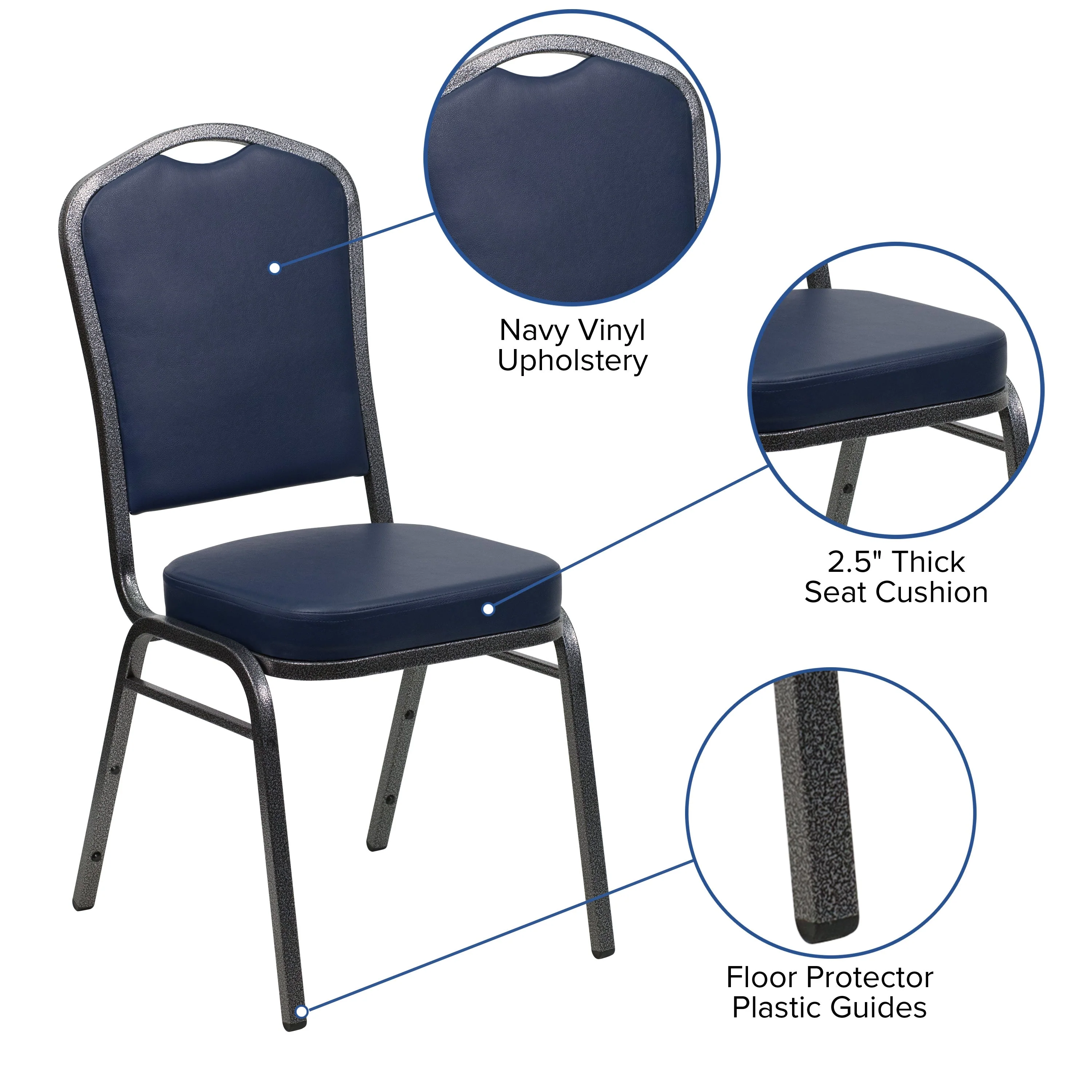 HERCULES Series Crown Back Stacking Banquet Chair - Image 89