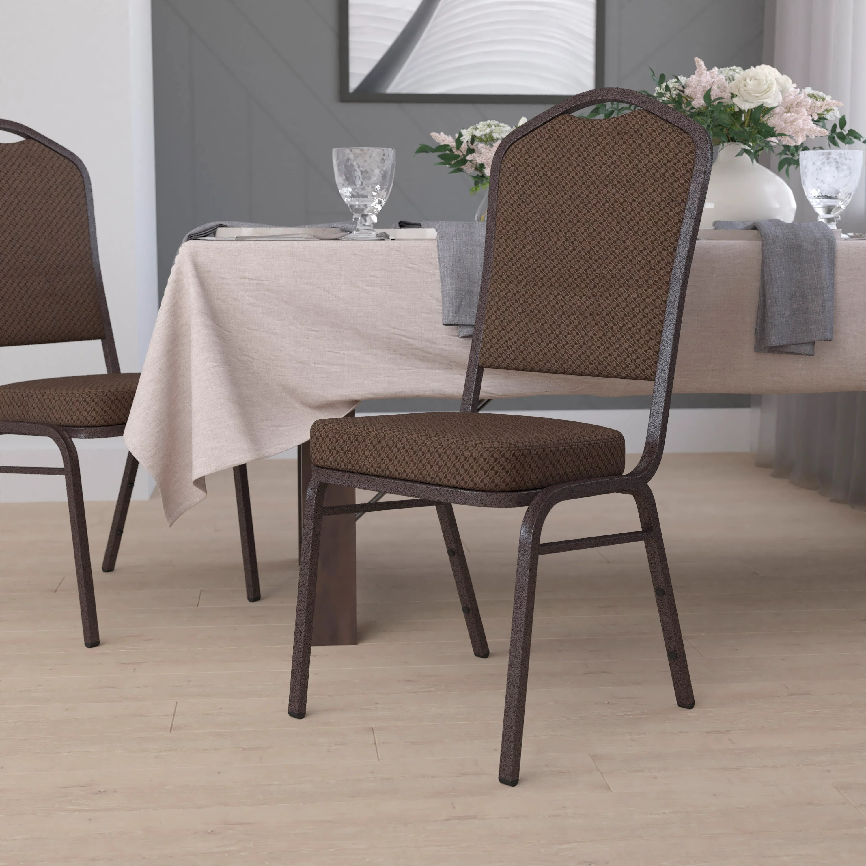 HERCULES Series Crown Back Stacking Banquet Chair - Image 98
