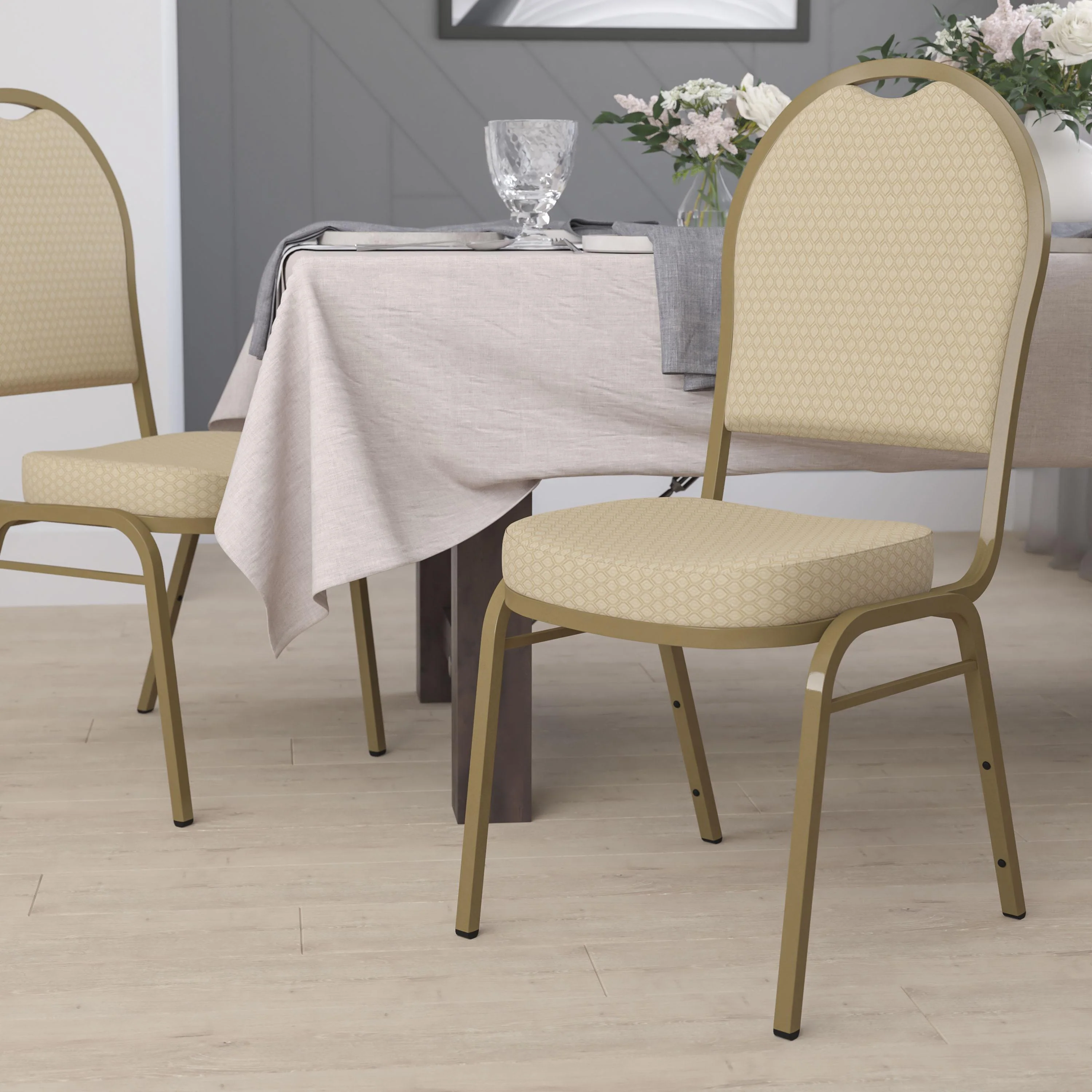 HERCULES Series Dome Back Stacking Banquet Chair - Image 28