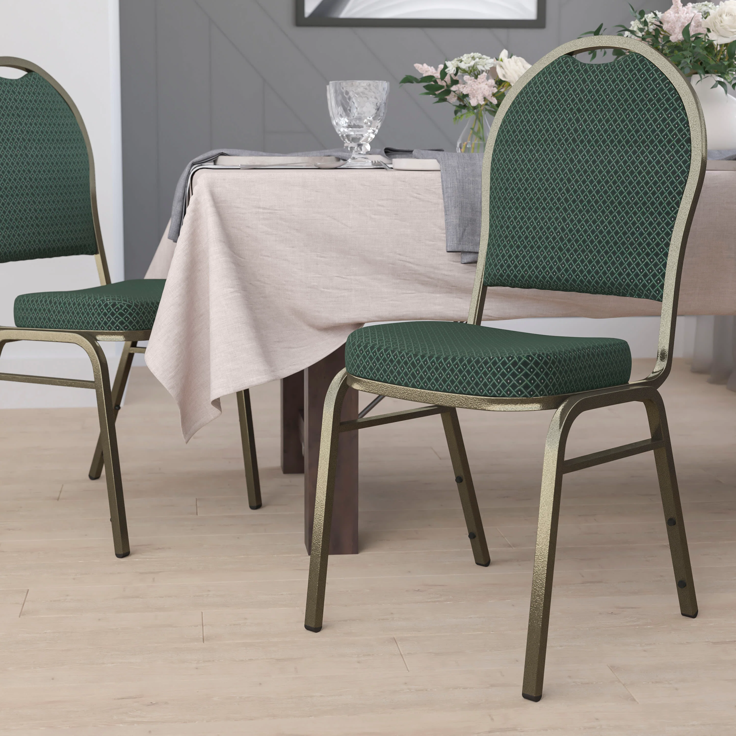 HERCULES Series Dome Back Stacking Banquet Chair - Image 41