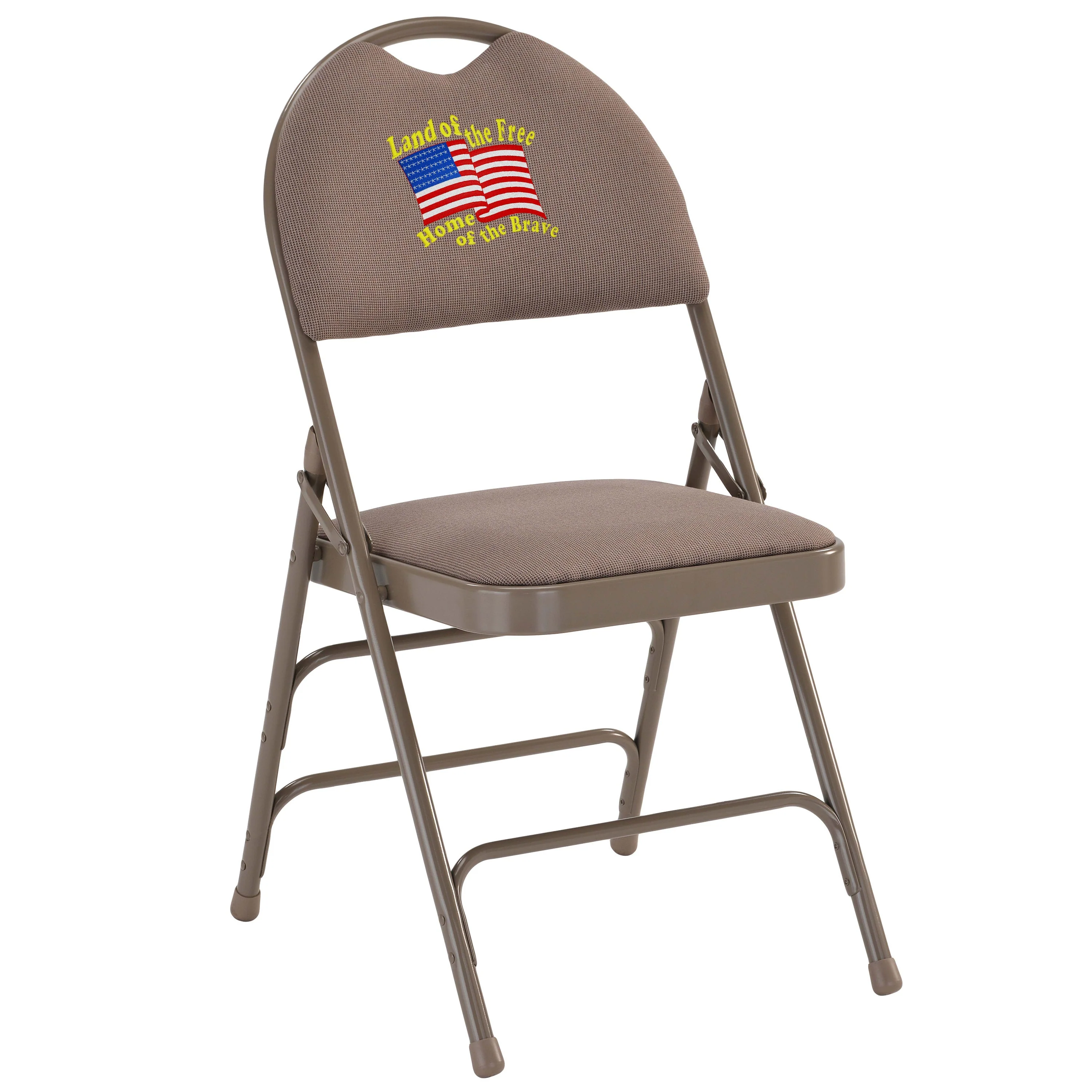 Embroidered HERCULES Series Extra Large Ultra-Premium Triple Braced Metal Folding Chair with Easy-Carry Handle - Image 9