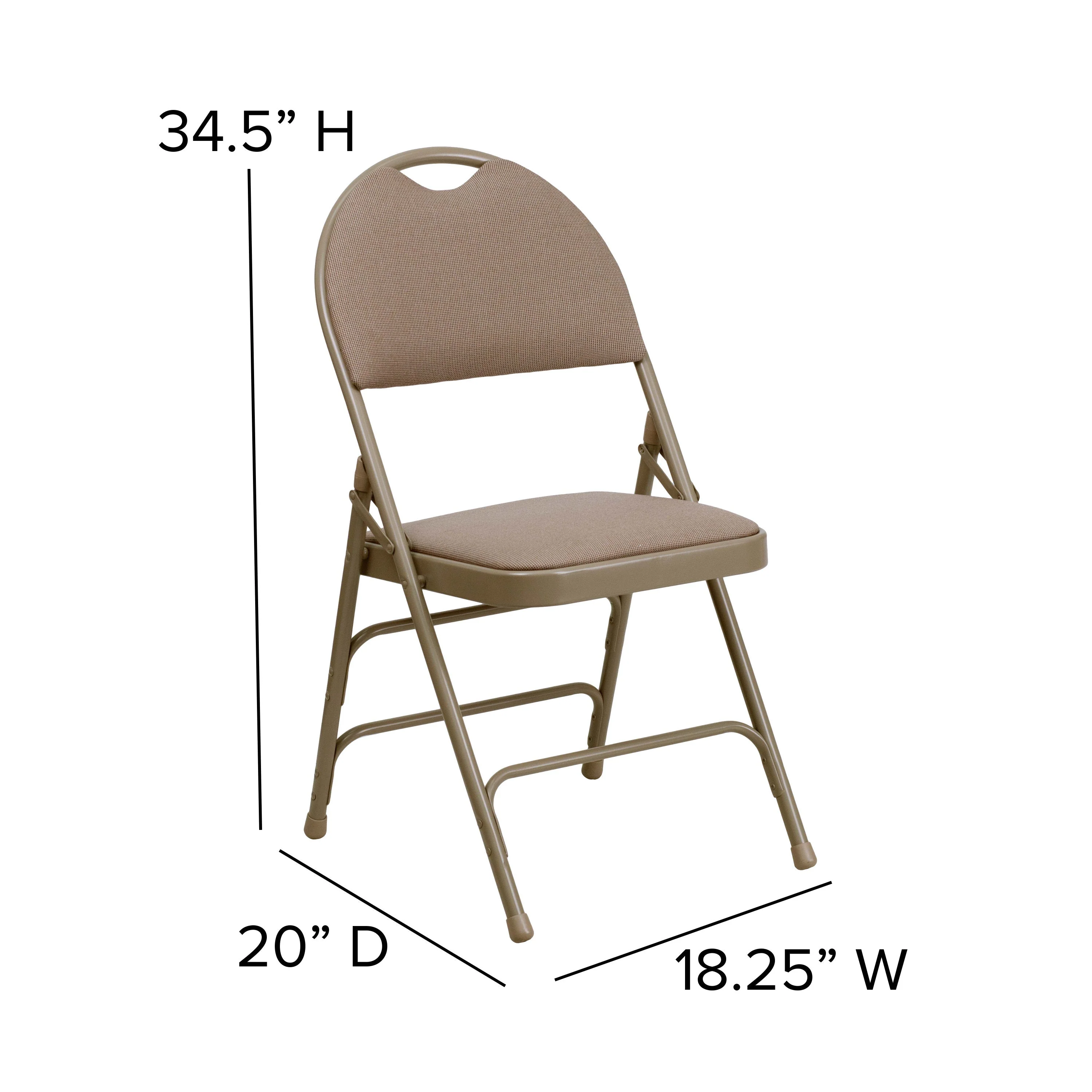 HERCULES Series Extra Large Ultra-Premium Triple Braced Metal Folding Chair with Easy-Carry Handle - Image 18