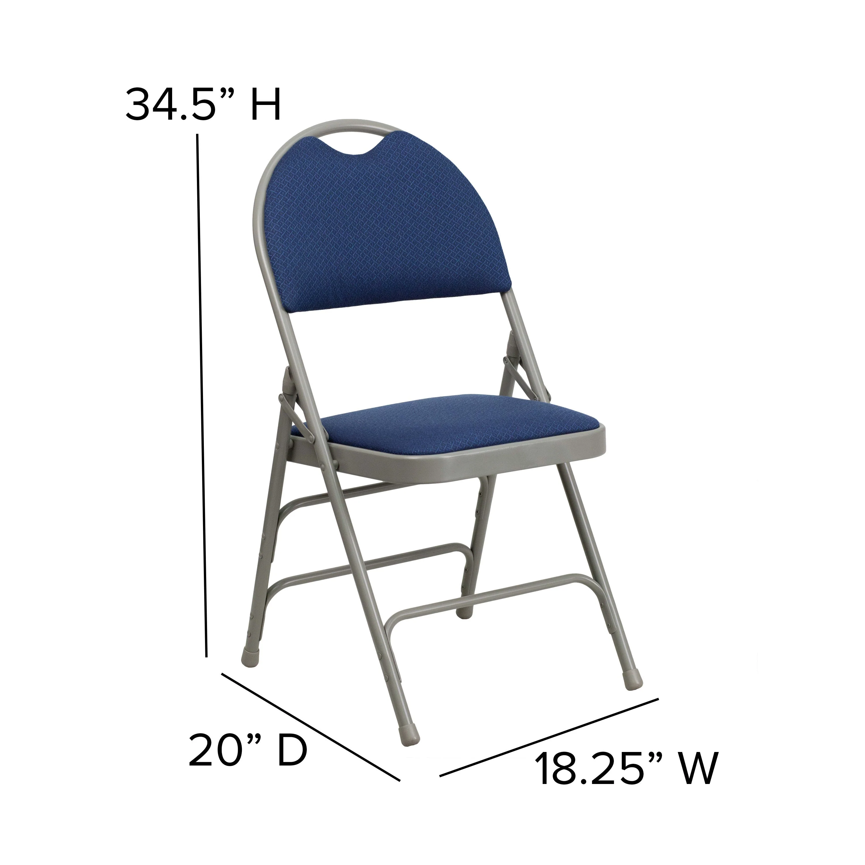 HERCULES Series Extra Large Ultra-Premium Triple Braced Metal Folding Chair with Easy-Carry Handle - Image 26