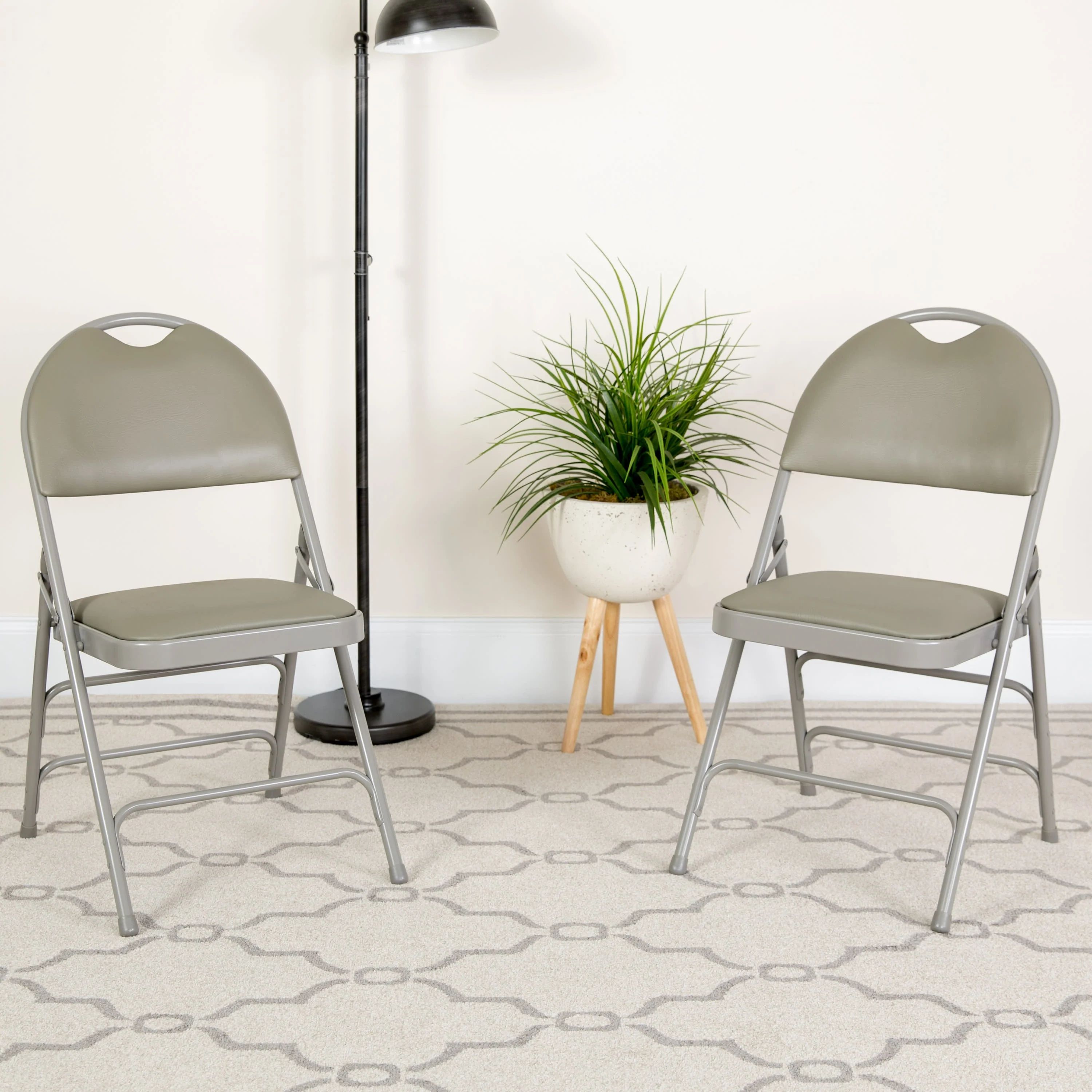 HERCULES Series Extra Large Ultra-Premium Triple Braced Metal Folding Chair with Easy-Carry Handle - Image 46