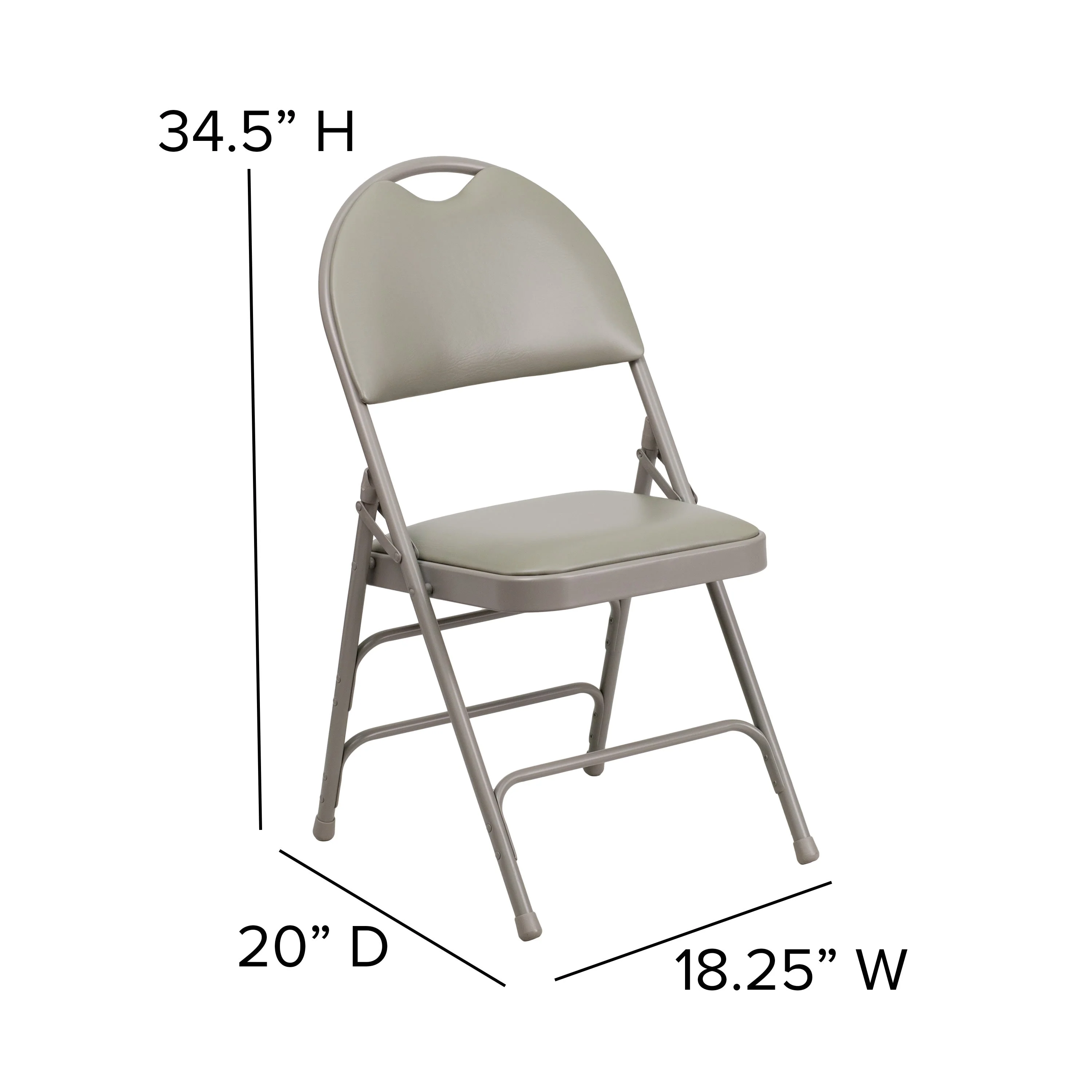 HERCULES Series Extra Large Ultra-Premium Triple Braced Metal Folding Chair with Easy-Carry Handle - Image 50