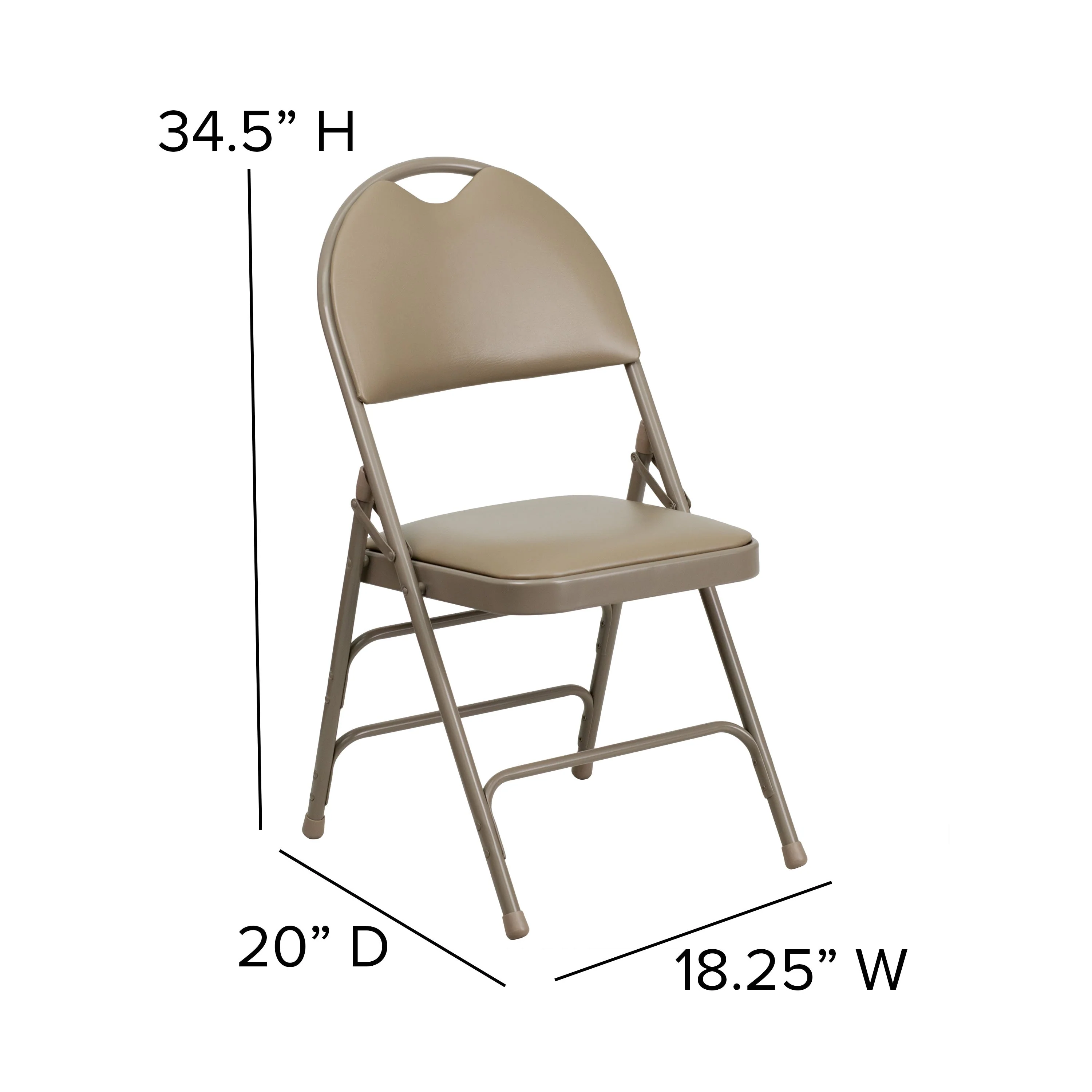 HERCULES Series Extra Large Ultra-Premium Triple Braced Metal Folding Chair with Easy-Carry Handle - Image 59