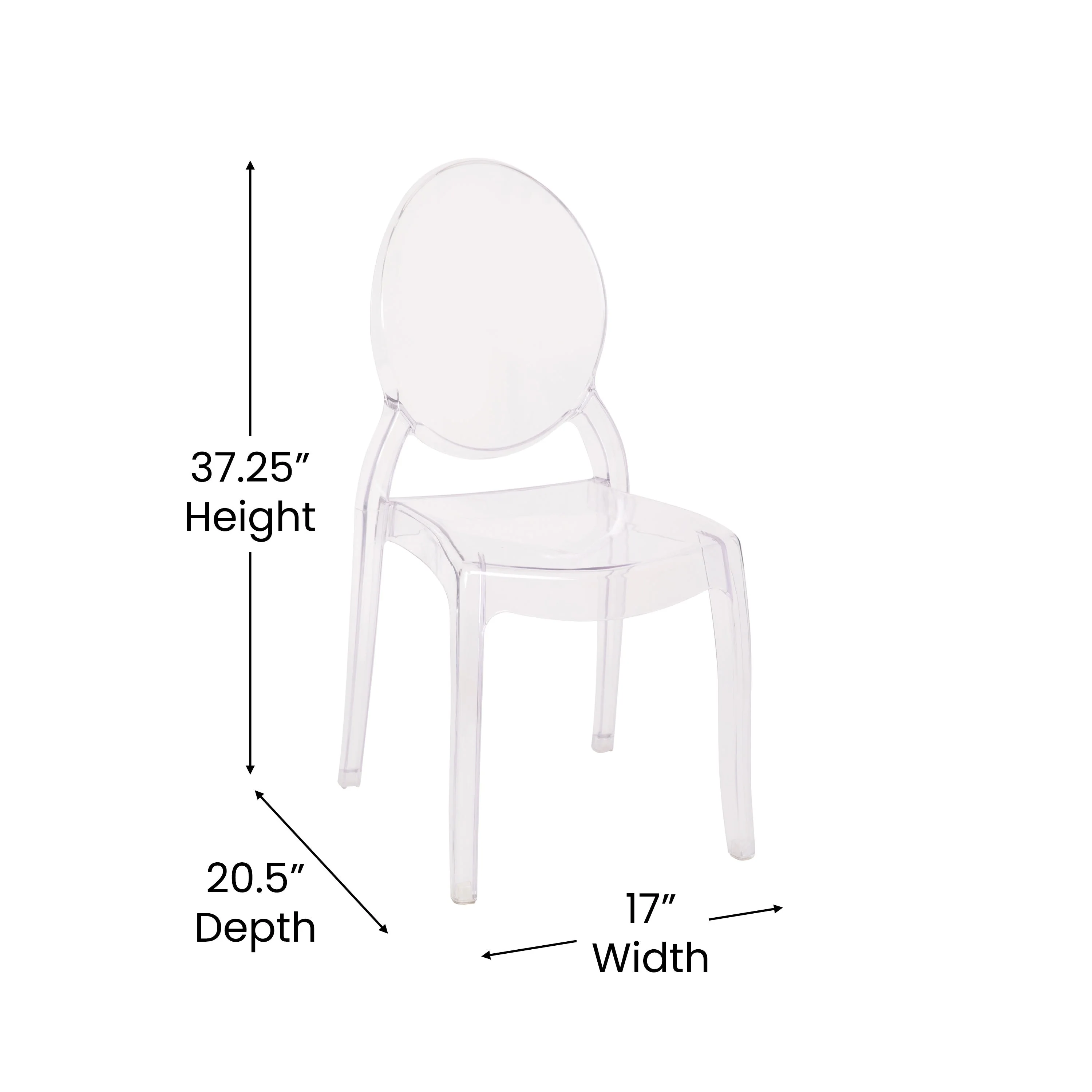Extra Wide Resin 700 LB. Weight Capacity Banquet and Event Ghost Chair for Indoor/Outdoor Use - Image 5