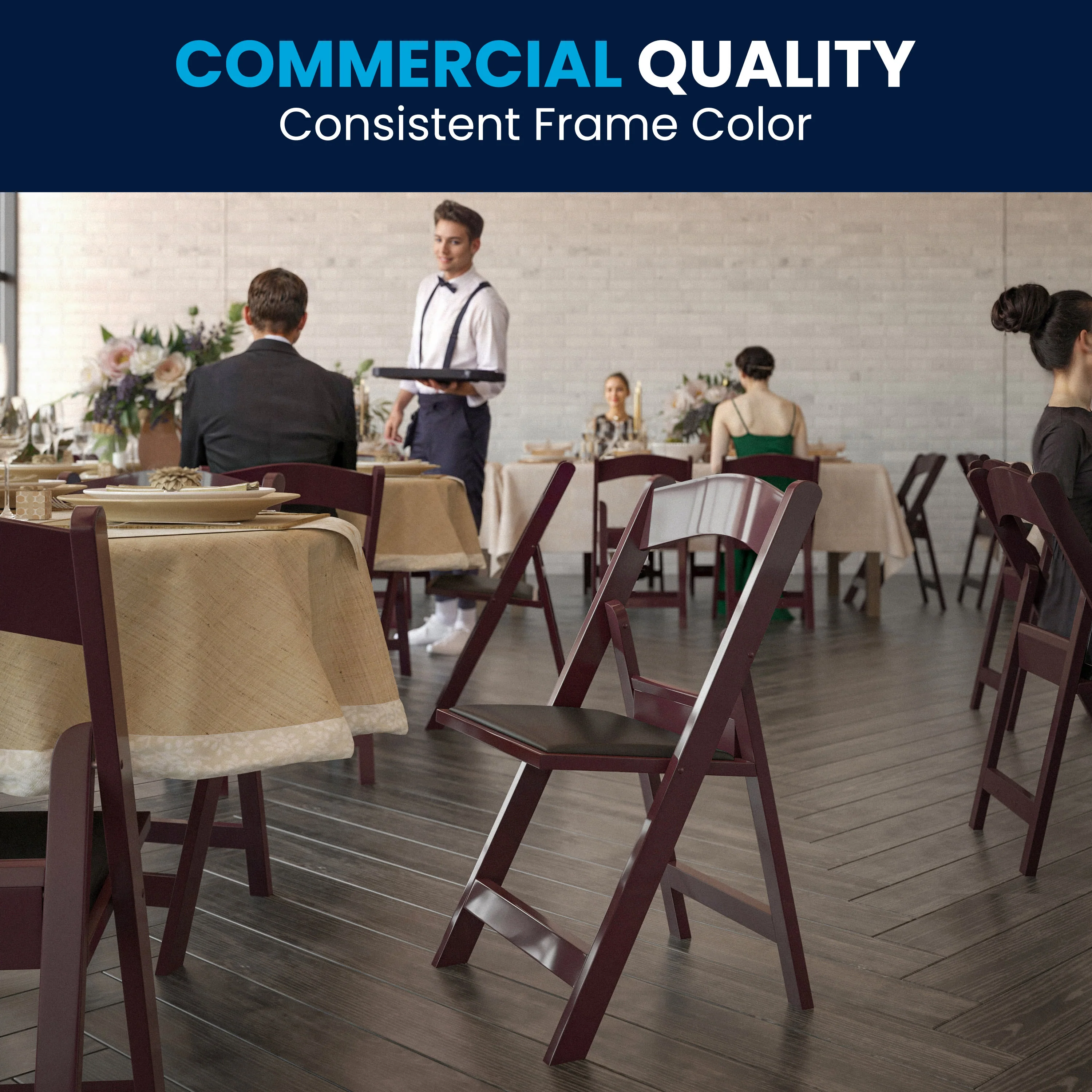 Hercules Folding Chair - Stackable Resin – 800LB Weight Capacity Event Chair - Image 14