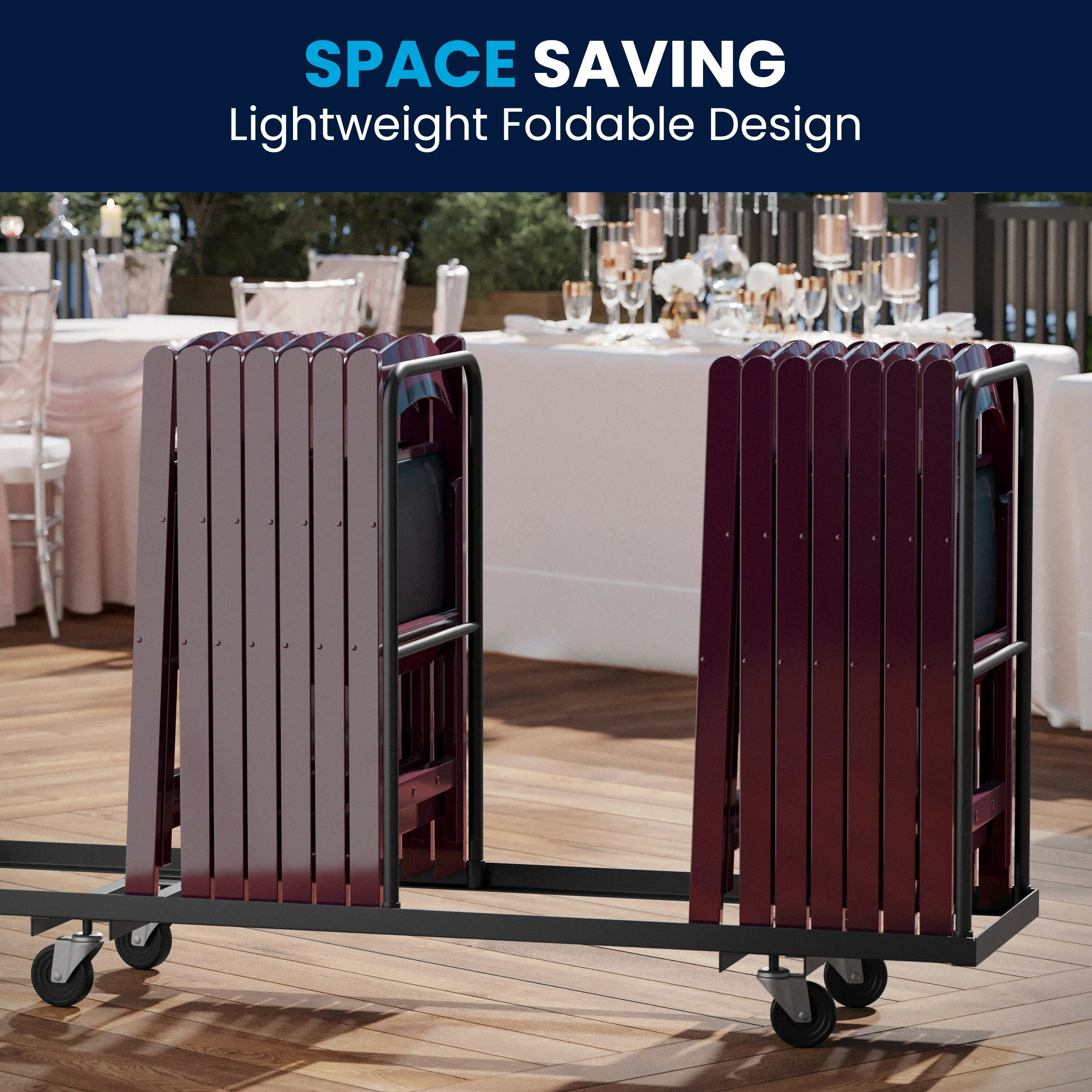 Hercules Folding Chair - Stackable Resin – 800LB Weight Capacity Event Chair - Image 19