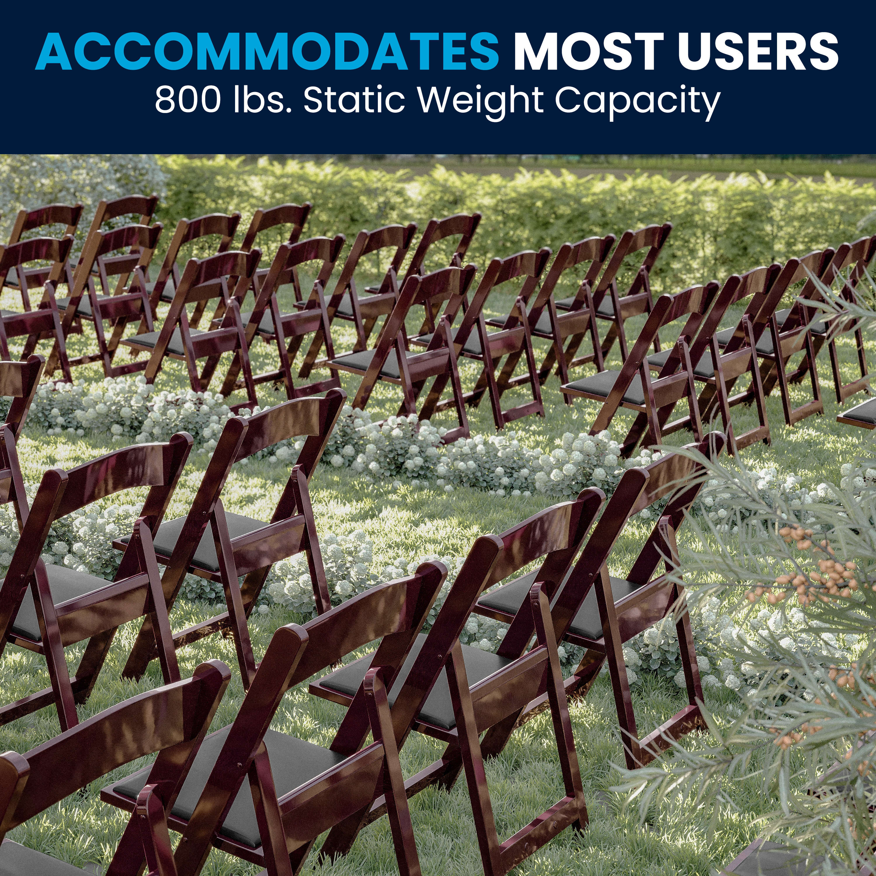 Hercules Folding Chair - Stackable Resin – 800LB Weight Capacity Event Chair - Image 21