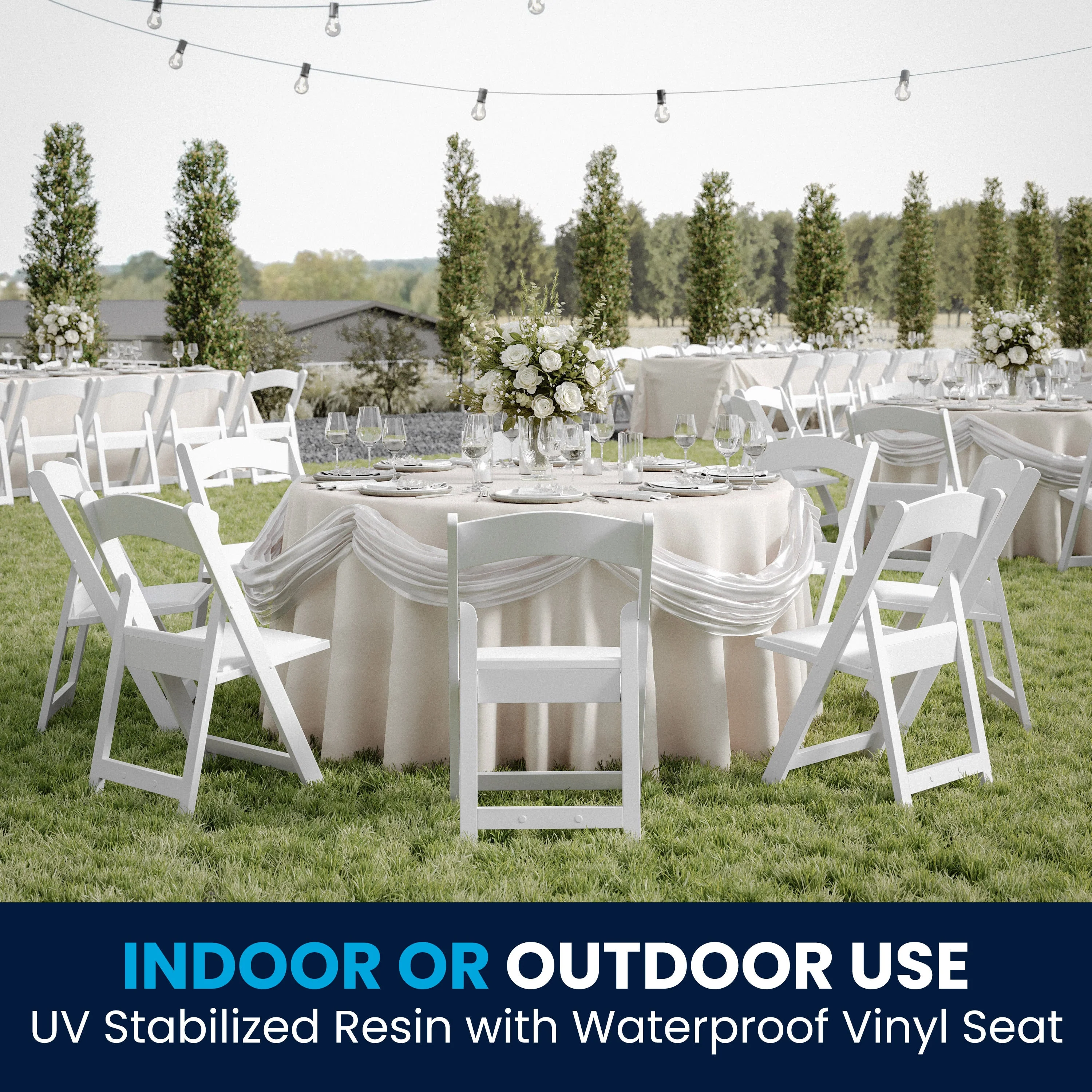 Hercules Folding Chair - Stackable Resin – 800LB Weight Capacity Event Chair - Image 41