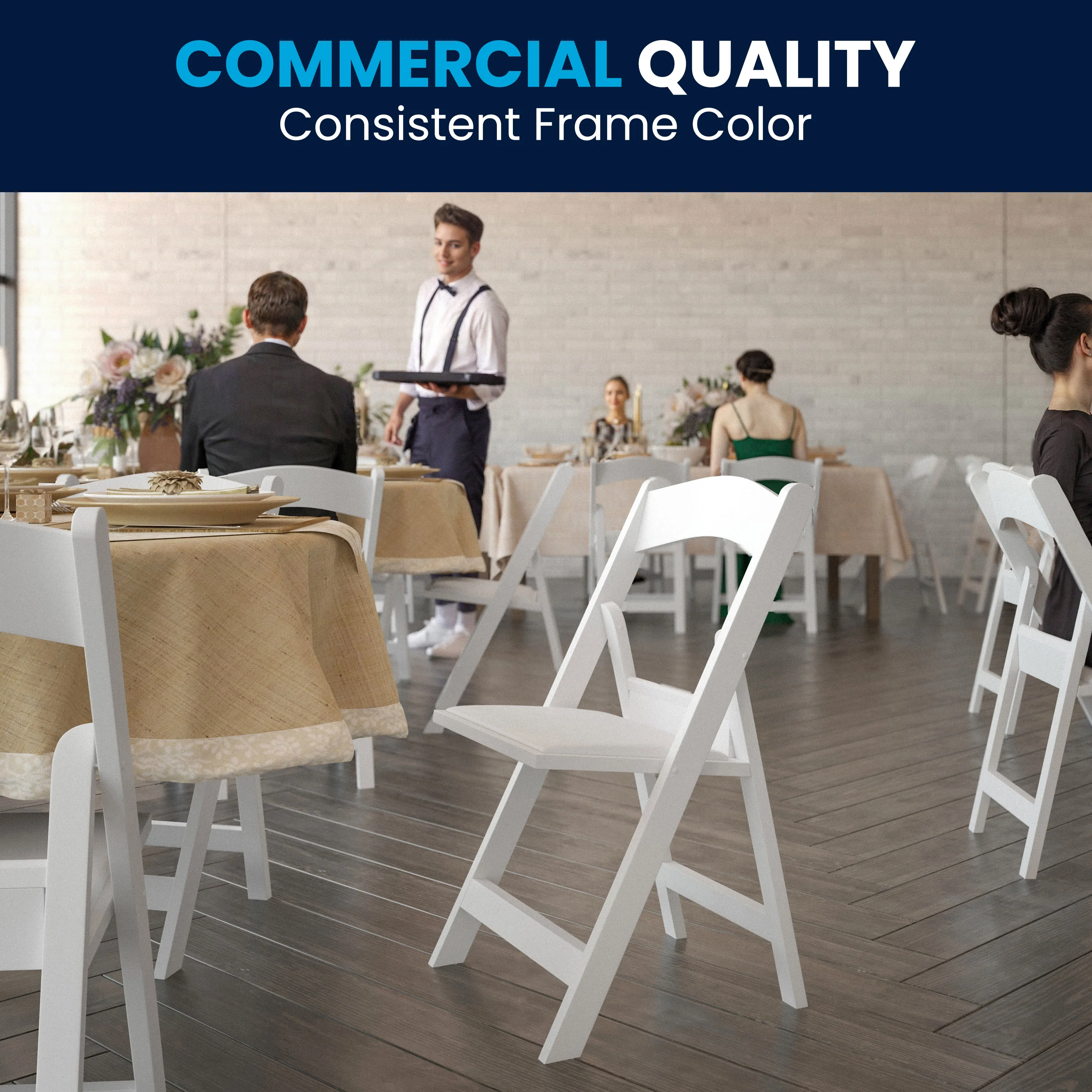 Hercules Folding Chair - Stackable Resin – 800LB Weight Capacity Event Chair - Image 42