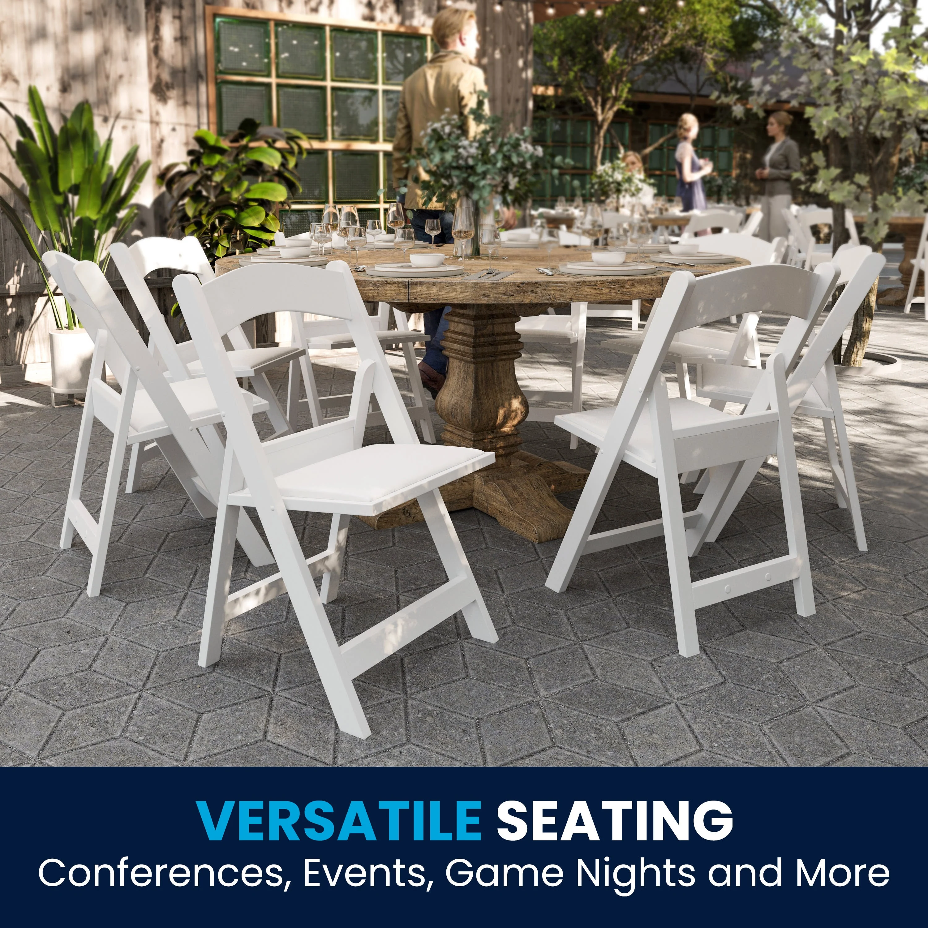 Hercules Folding Chair - Stackable Resin – 800LB Weight Capacity Event Chair - Image 48