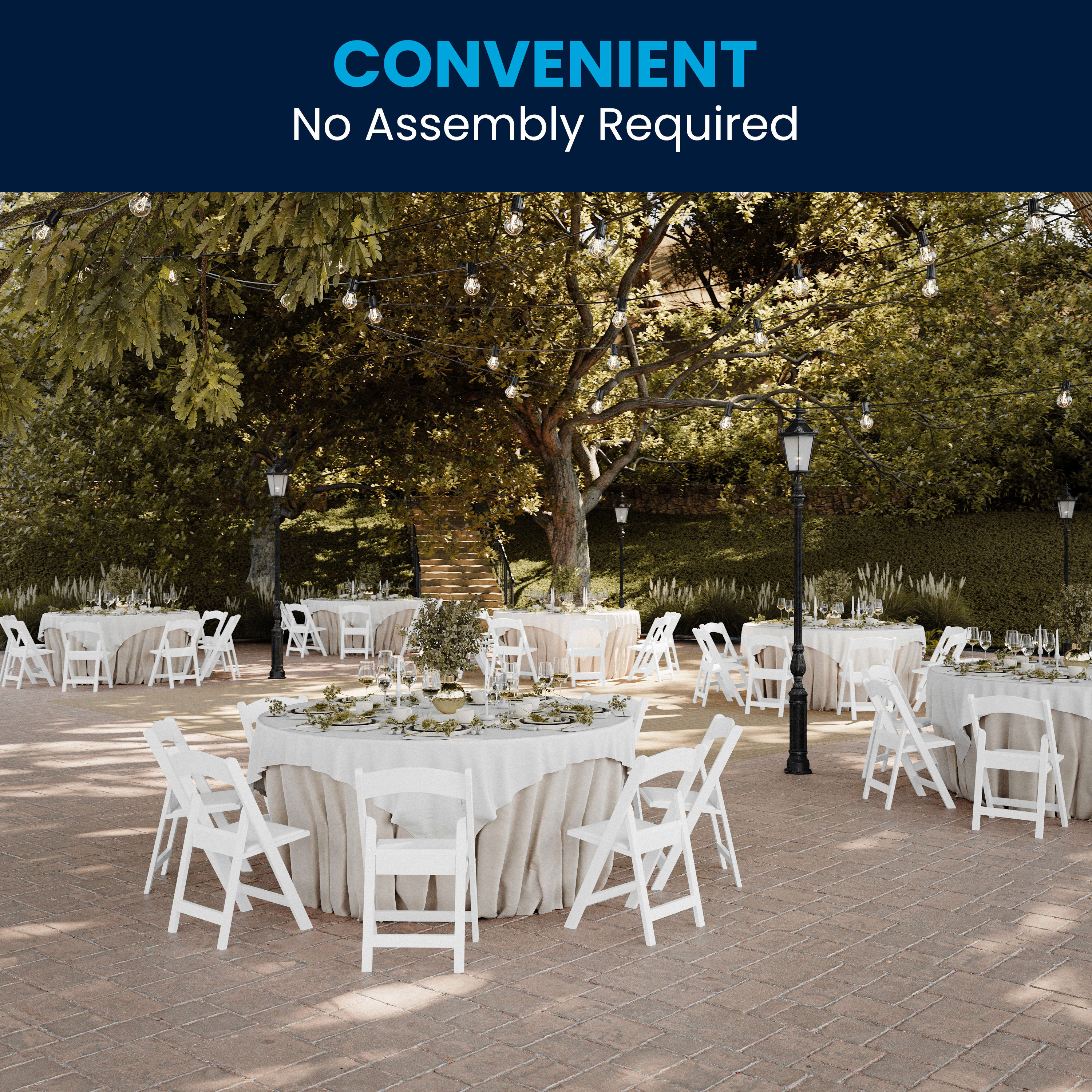 Hercules Folding Chair - Stackable Resin – 800LB Weight Capacity Event Chair - Image 50