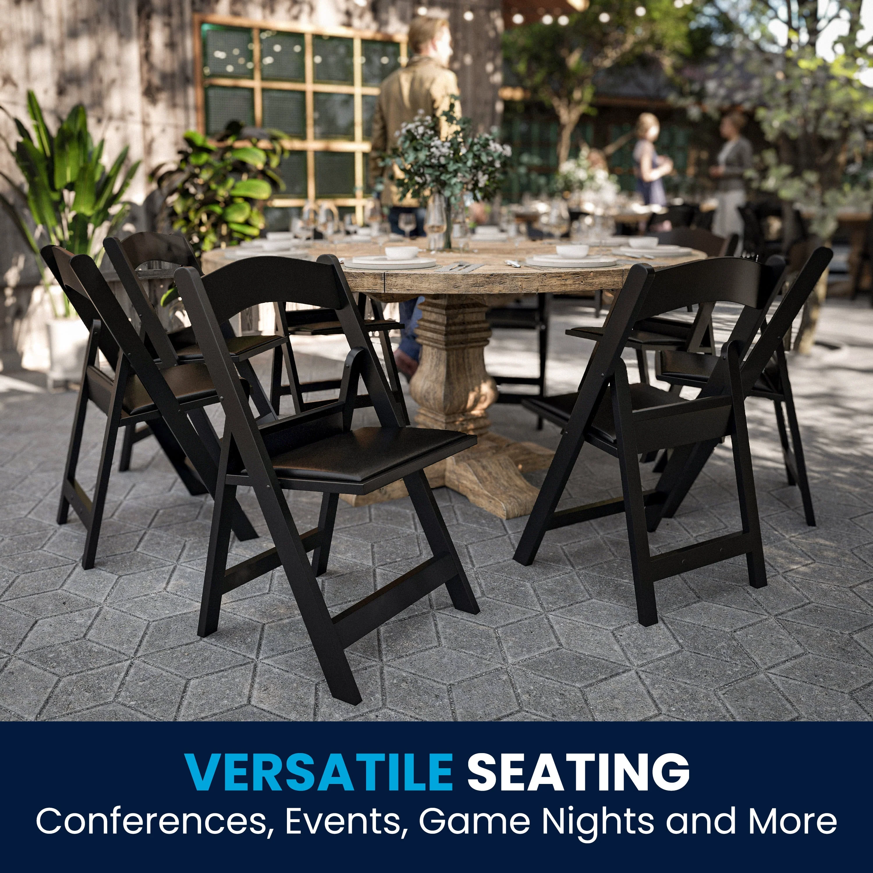 Hercules Folding Chair - Stackable Resin – 800LB Weight Capacity Event Chair - Image 65