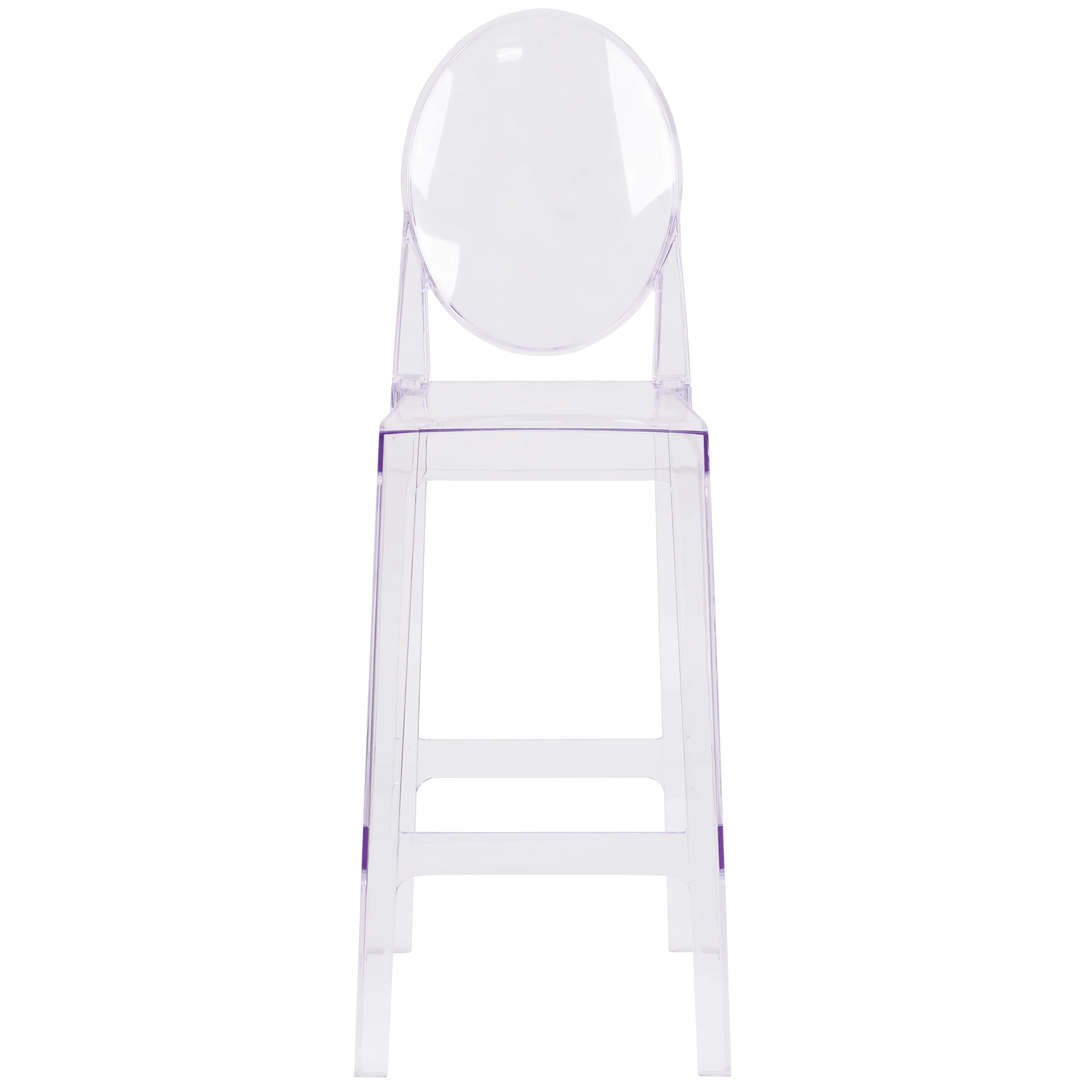 Ghost Barstool in Transparent Crystal with Oval Back - Image 10