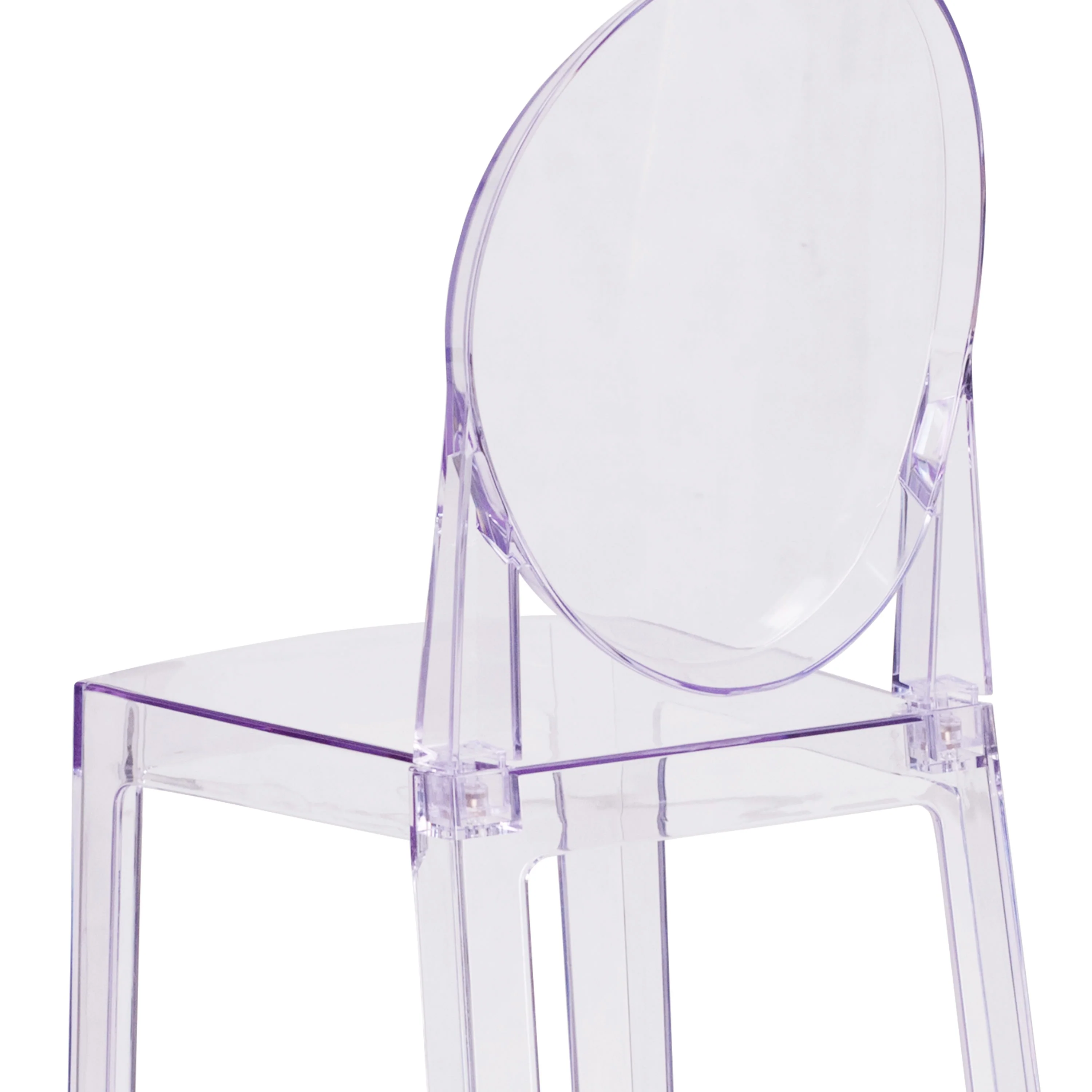 Ghost Barstool in Transparent Crystal with Oval Back - Image 11