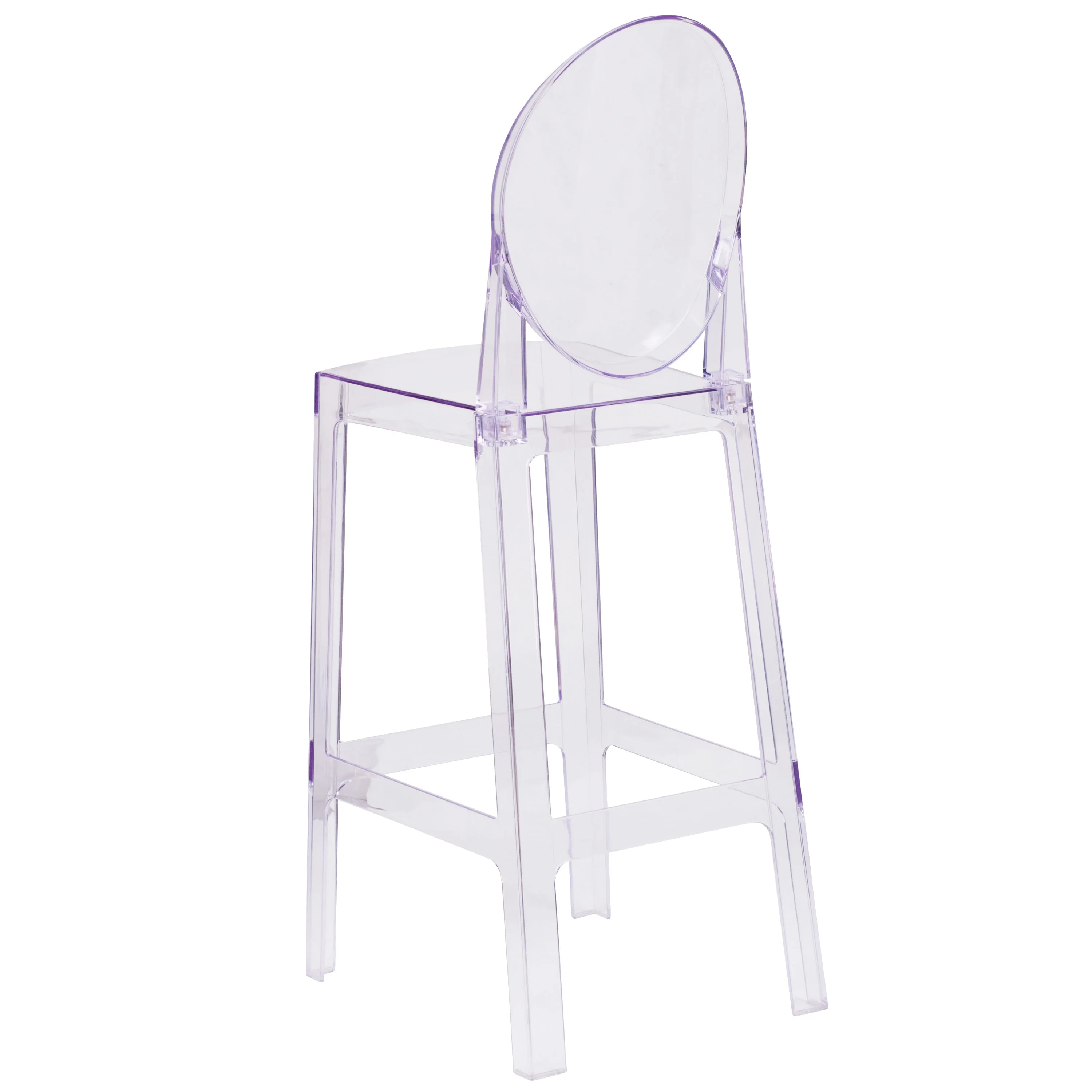 Ghost Barstool in Transparent Crystal with Oval Back - Image 7