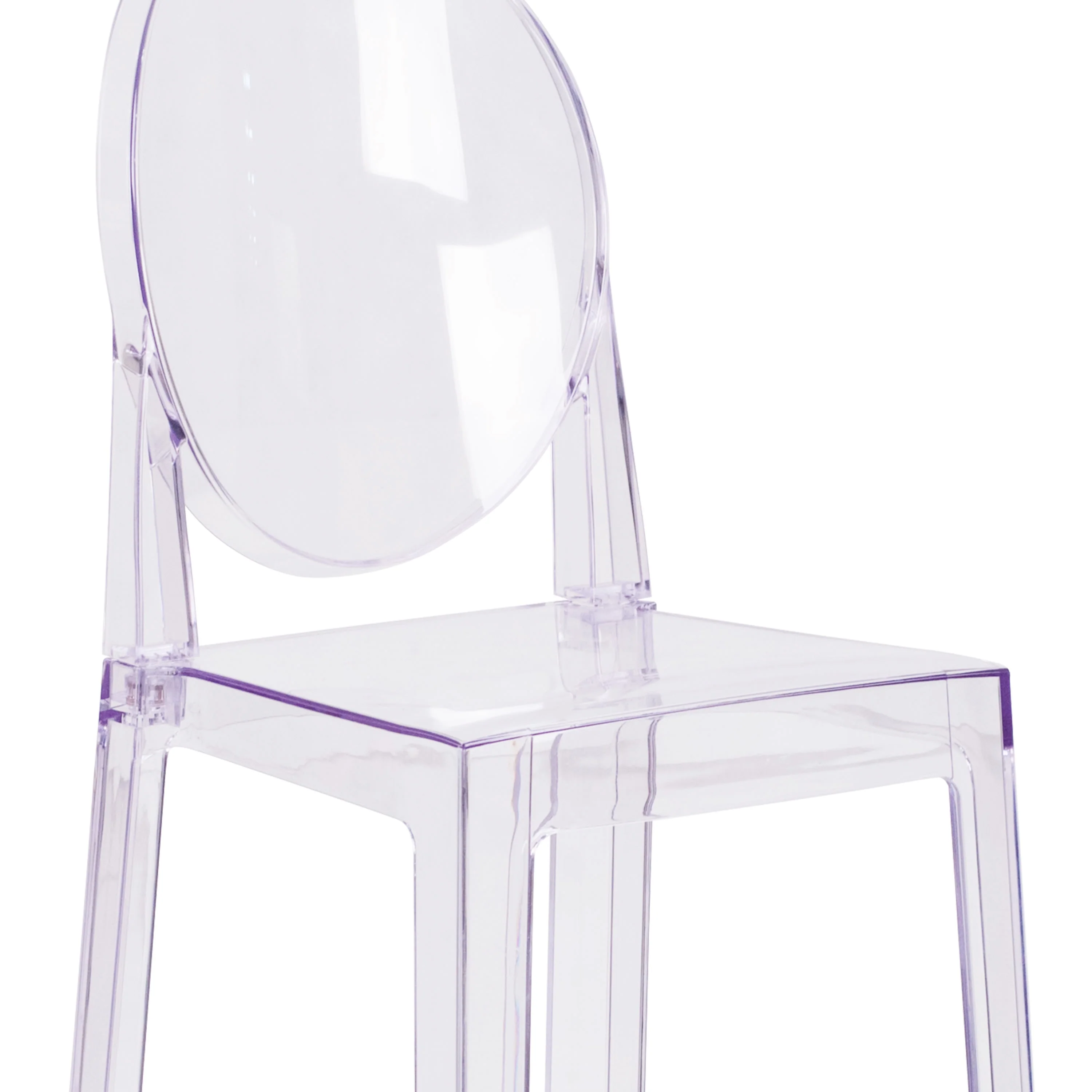 Ghost Barstool in Transparent Crystal with Oval Back - Image 8