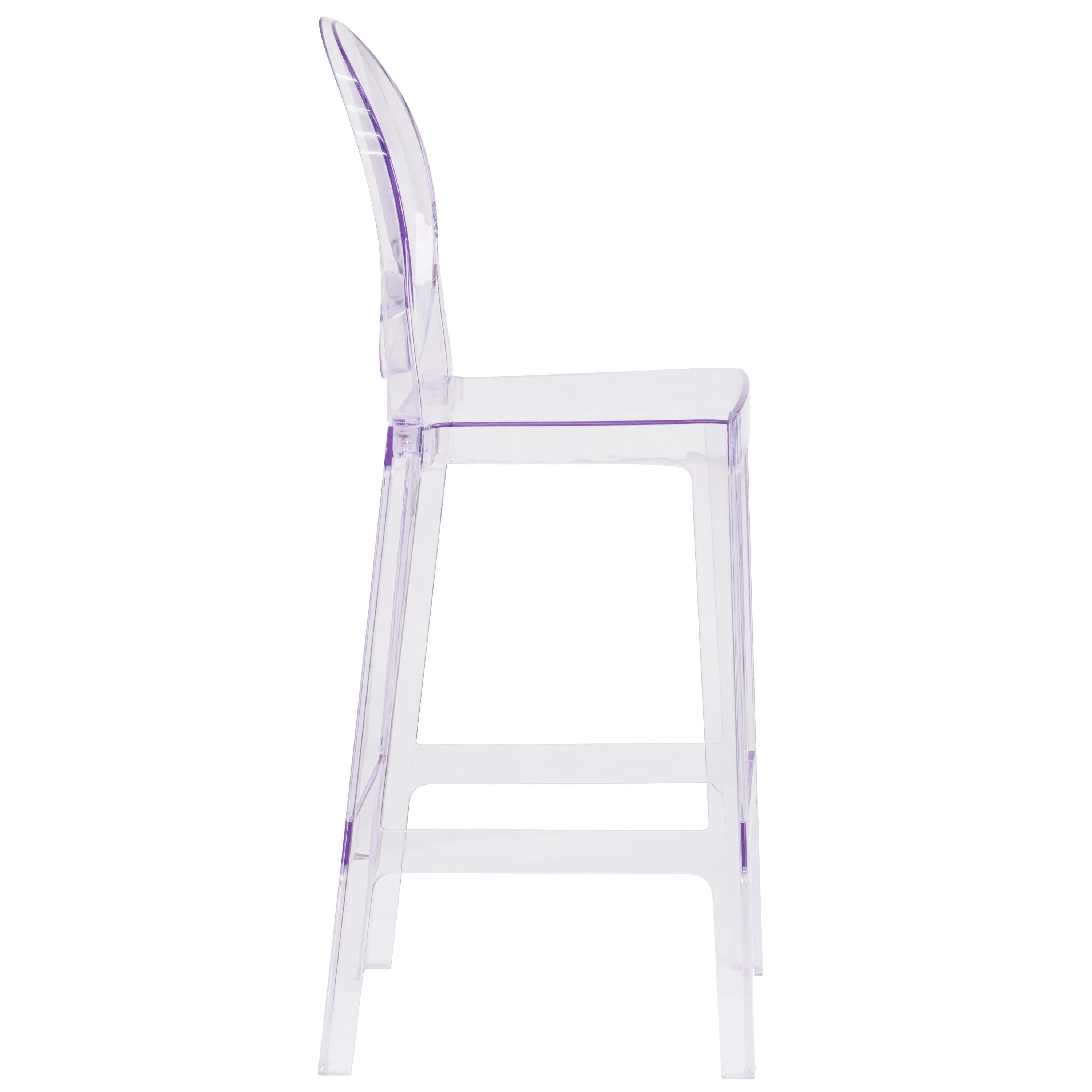 Ghost Barstool in Transparent Crystal with Oval Back - Image 9
