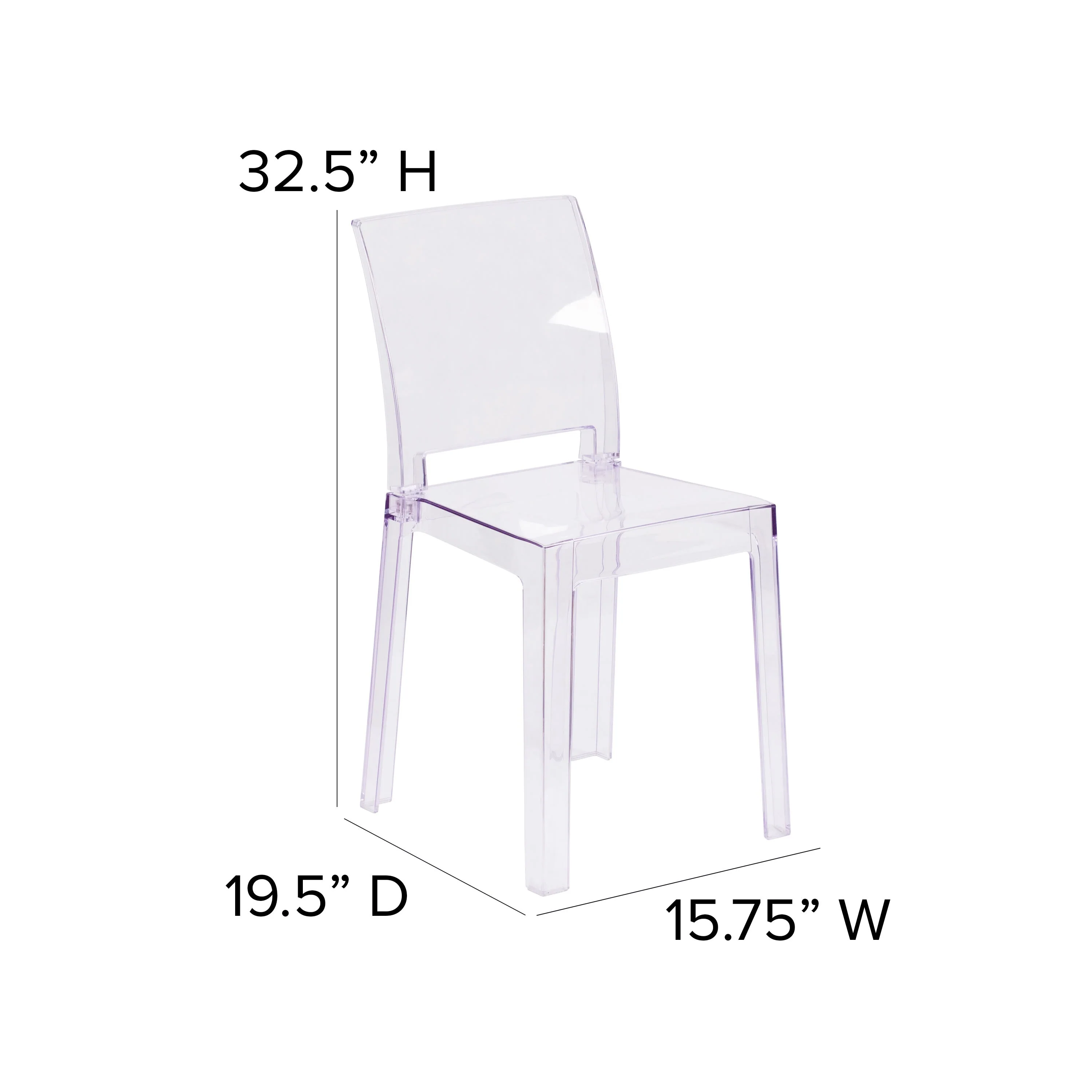 Ghost Chair with Square Back - Image 6