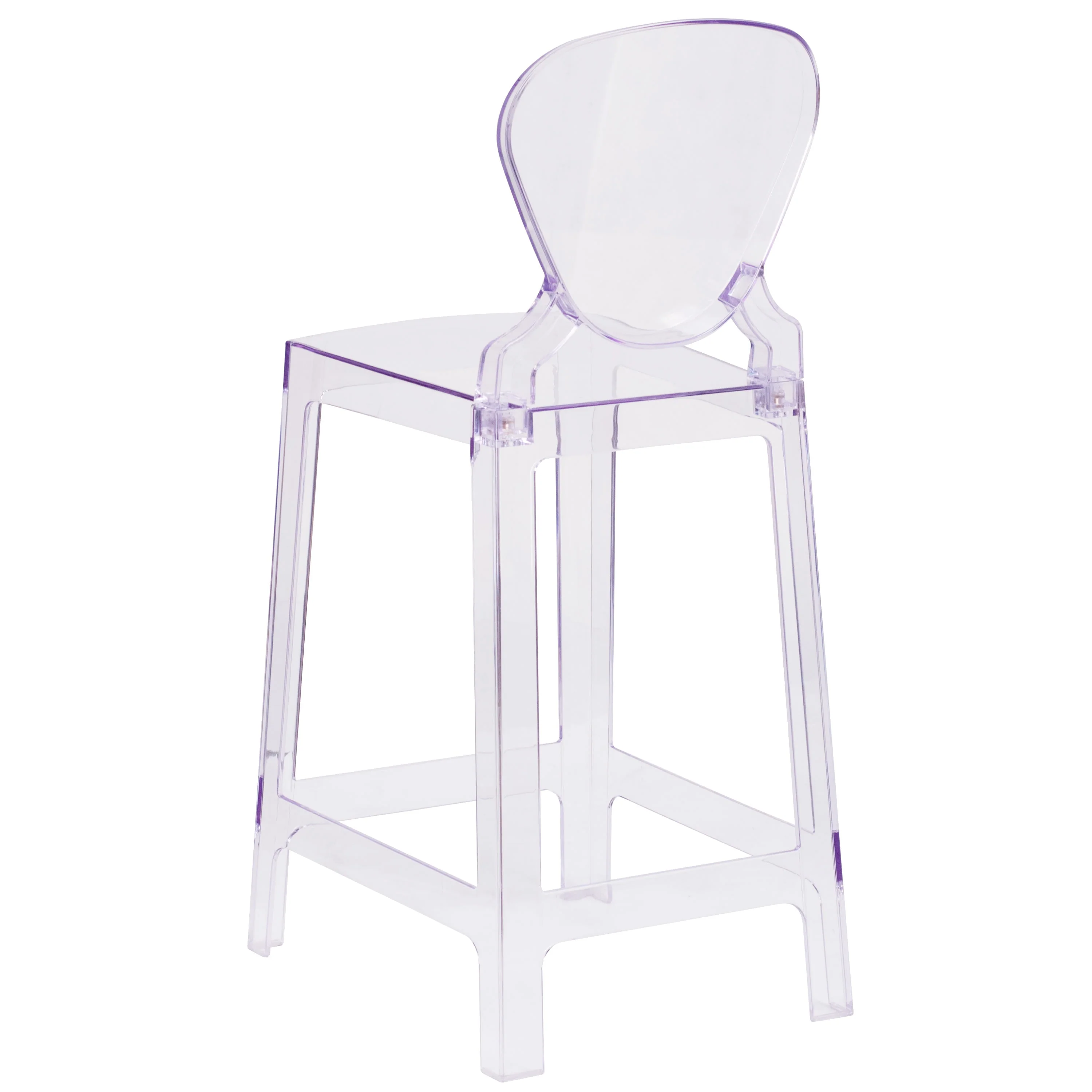 Ghost Counter Stool in Transparent Crystal with Tear Back - Image 4