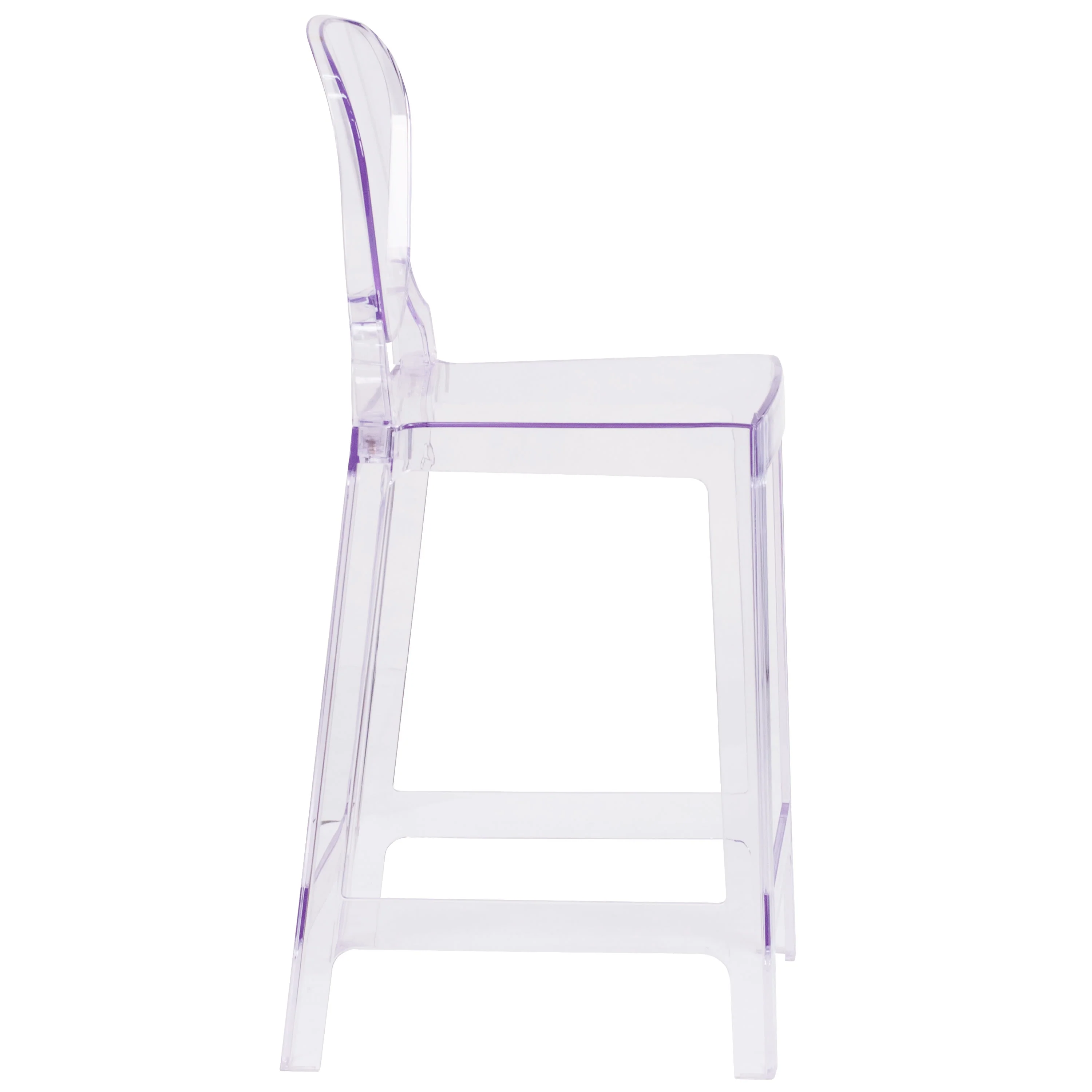 Ghost Counter Stool in Transparent Crystal with Tear Back - Image 5