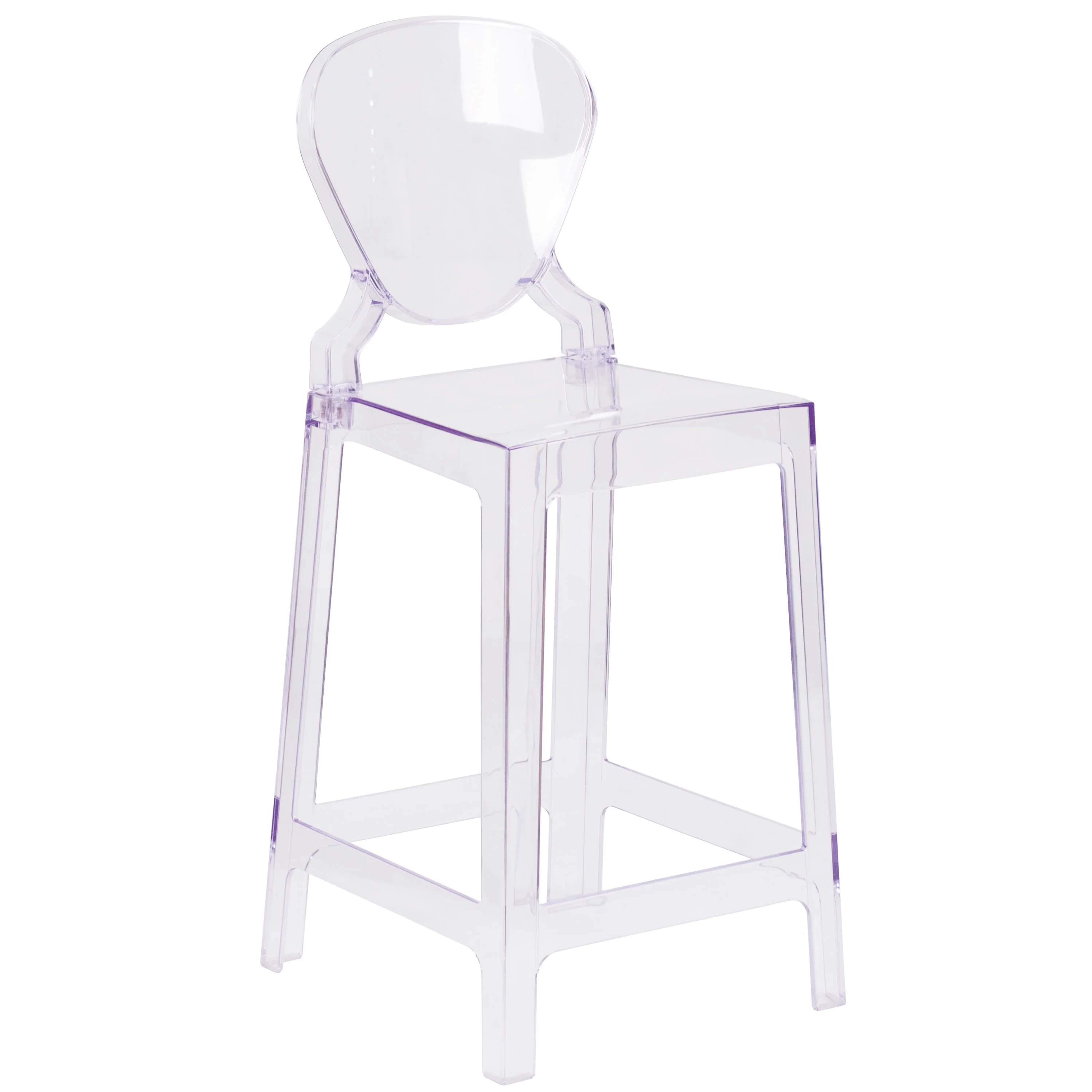 Ghost Counter Stool in Transparent Crystal with Tear Back - Image 7
