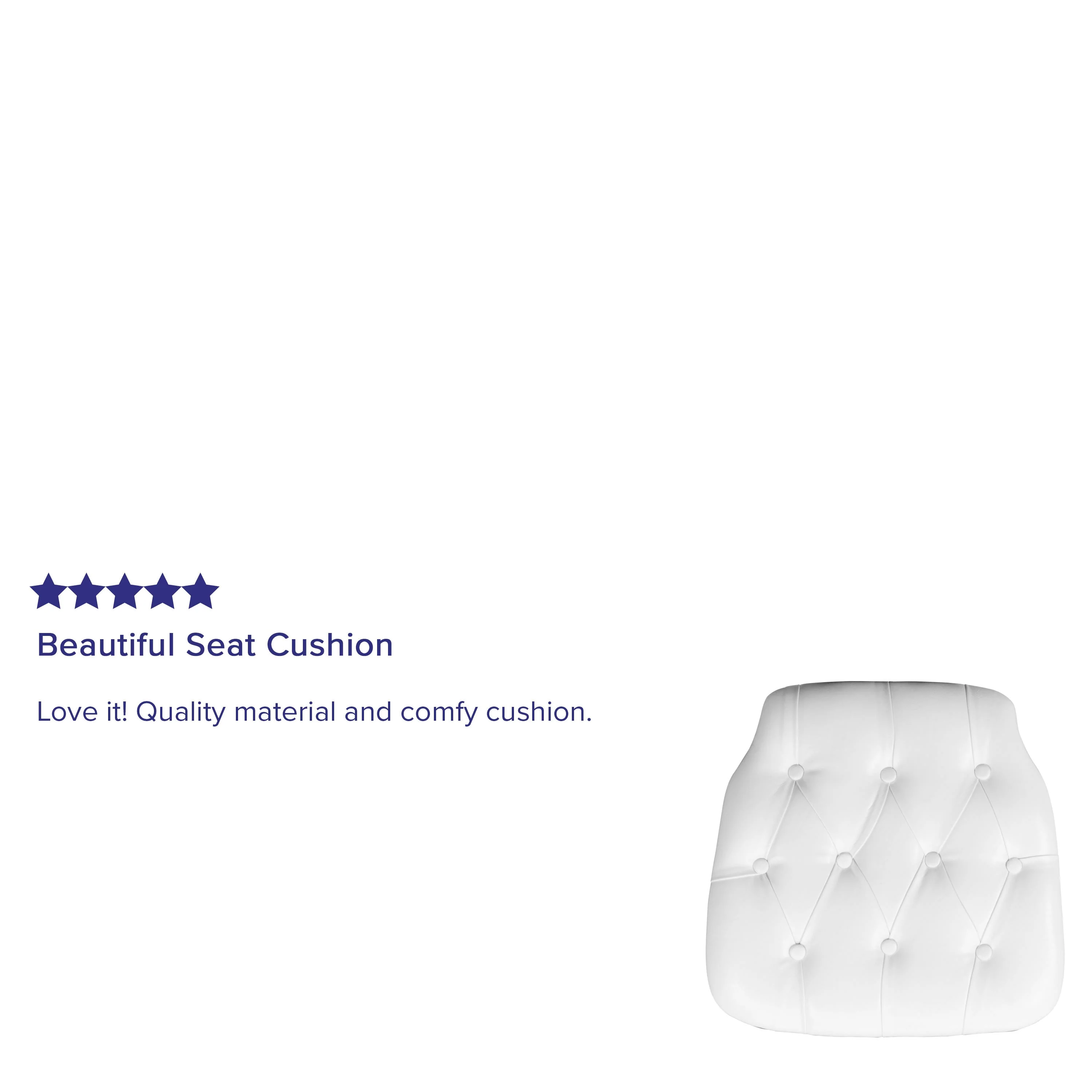 Hard Tufted Vinyl Chiavari Chair Cushion - Image 15