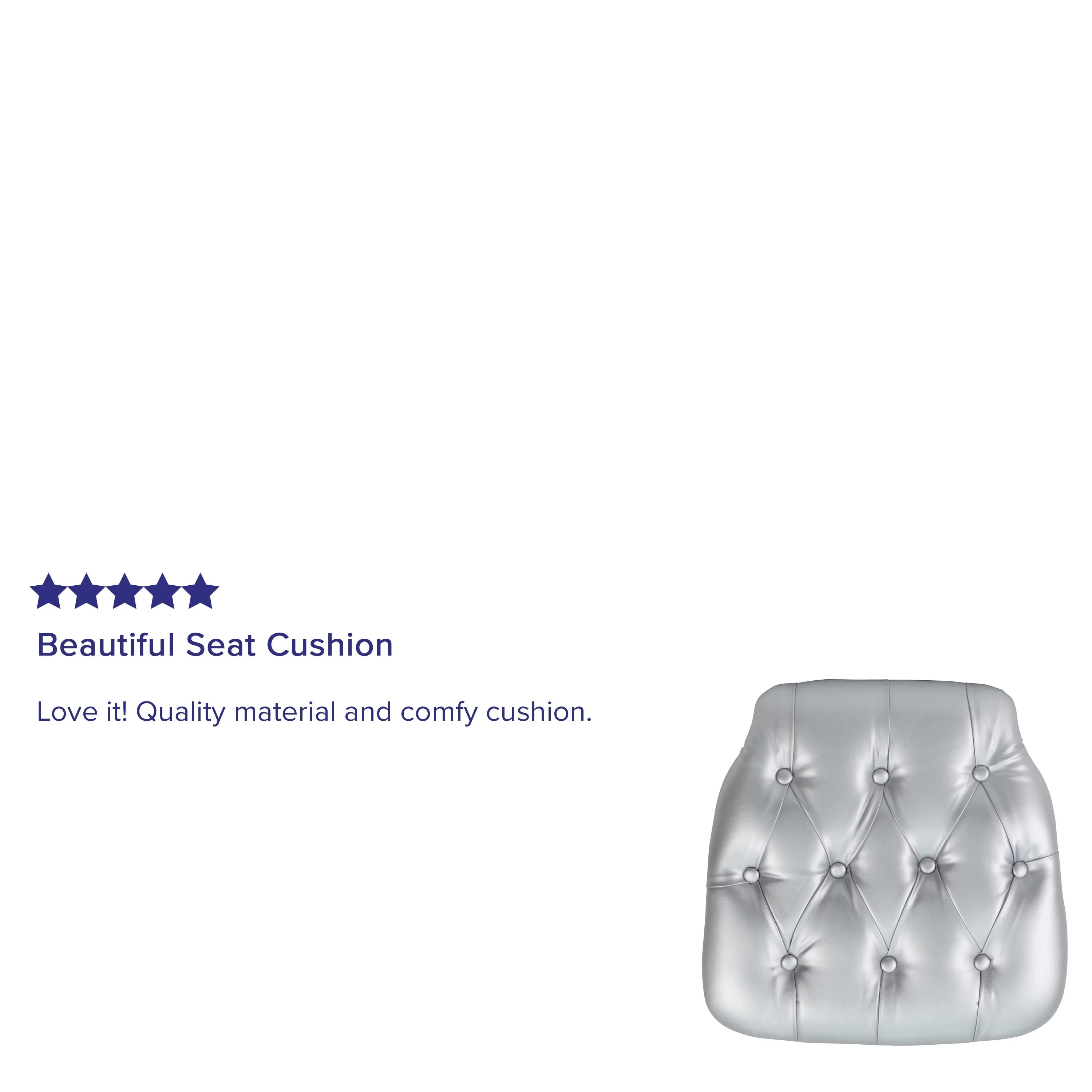 Hard Tufted Vinyl Chiavari Chair Cushion - Image 3