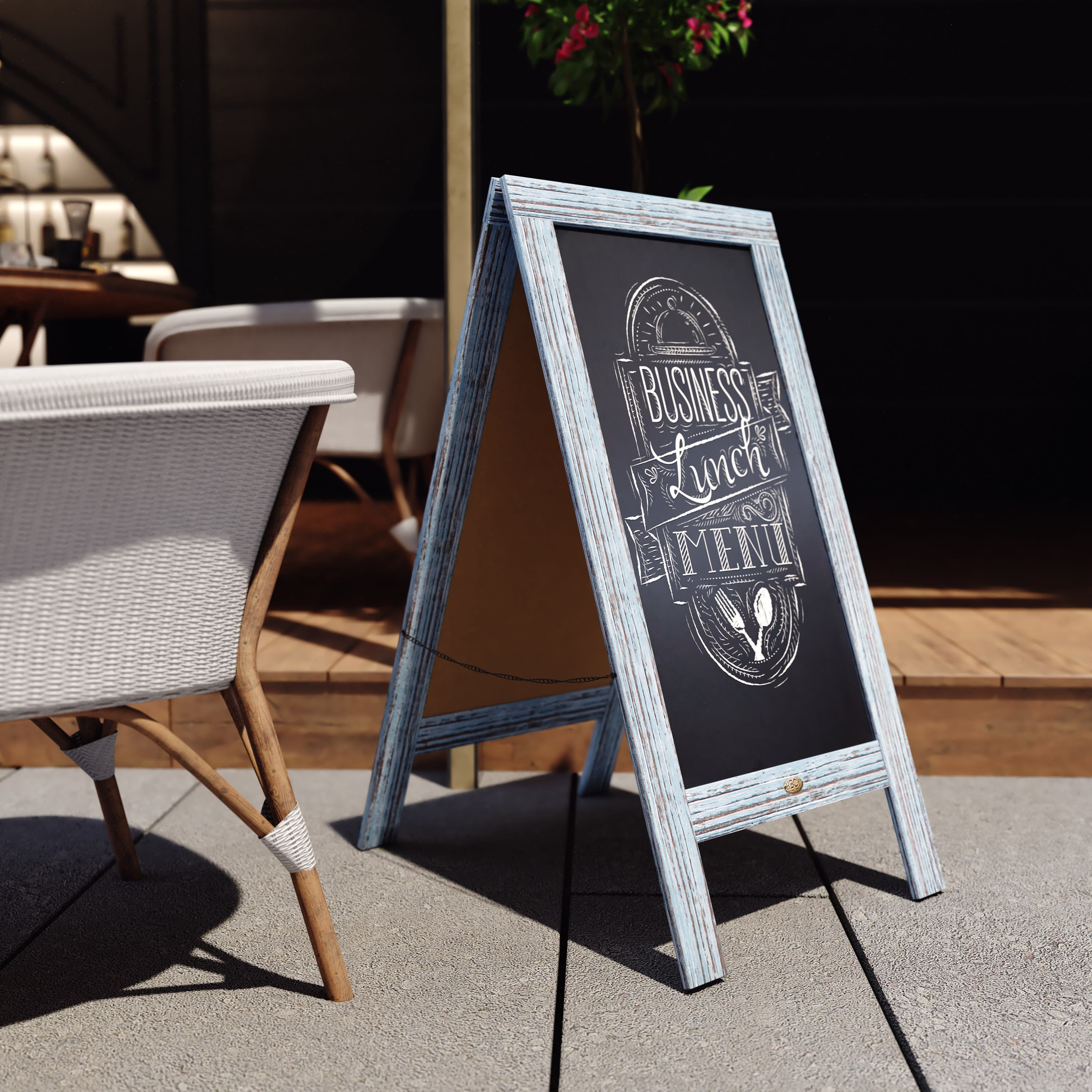 Canterbury Vintage Wooden A-Frame Magnetic Indoor/Outdoor Chalkboard Sign, Freestanding Double Sided Extra Large Message Board - Image 110