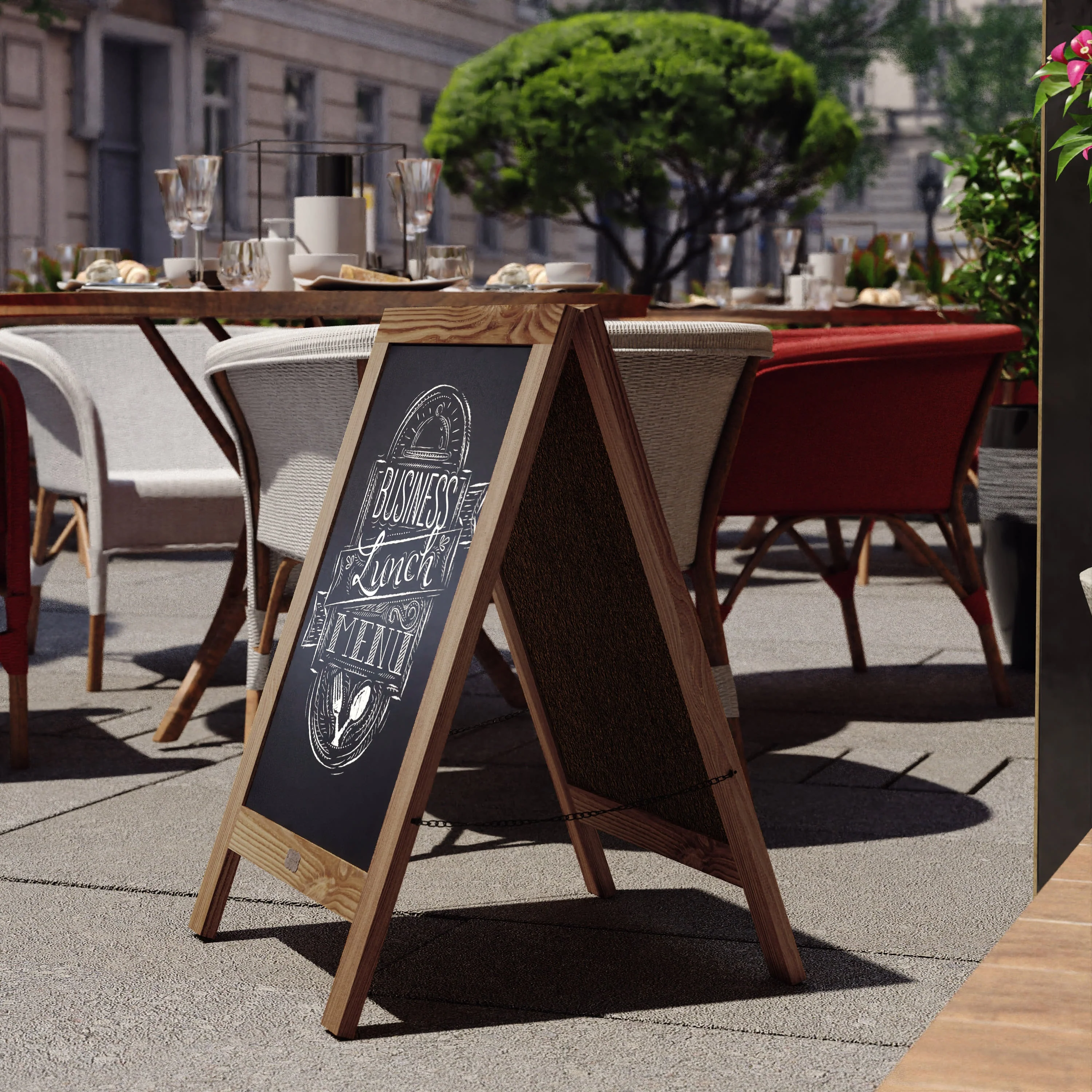 Canterbury Vintage Wooden A-Frame Magnetic Indoor/Outdoor Chalkboard Sign, Freestanding Double Sided Extra Large Message Board - Image 30