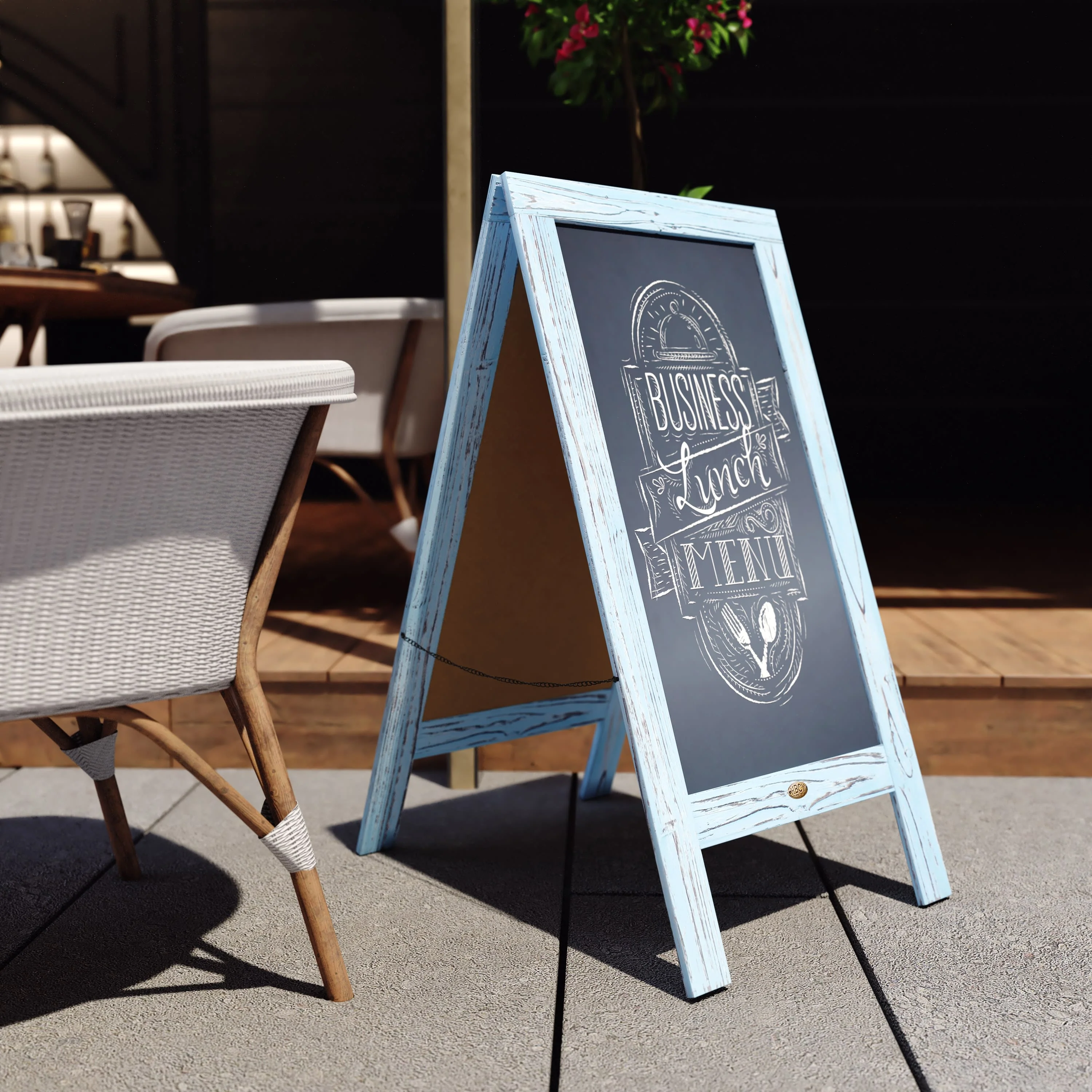 Canterbury Vintage Wooden A-Frame Magnetic Indoor/Outdoor Chalkboard Sign, Freestanding Double Sided Extra Large Message Board - Image 6