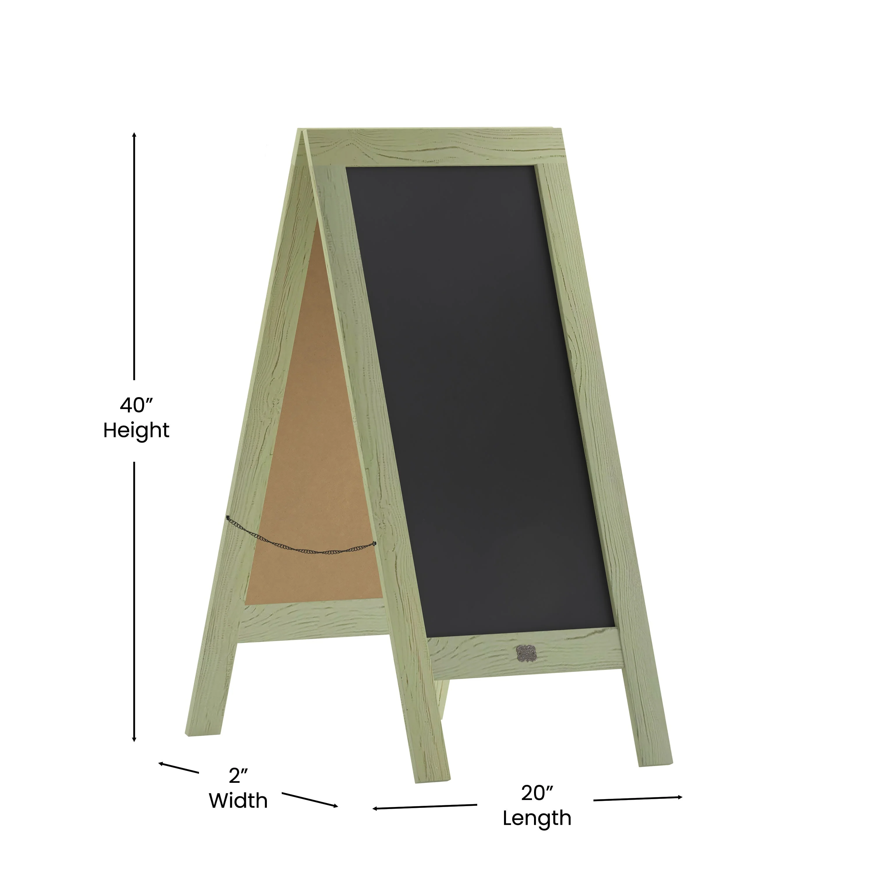 Canterbury Vintage Wooden A-Frame Magnetic Indoor/Outdoor Chalkboard Sign, Freestanding Double Sided Extra Large Message Board - Image 97