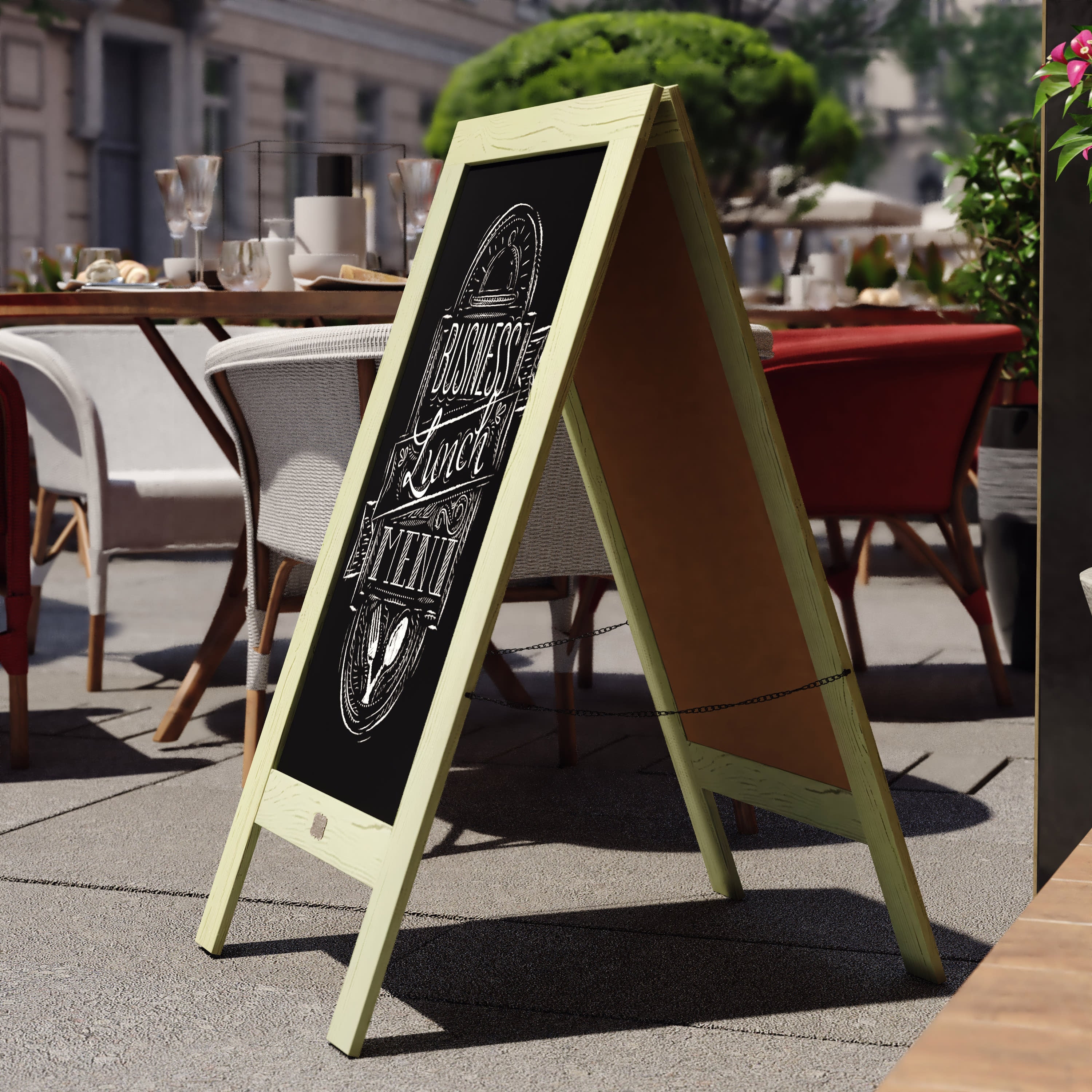 Canterbury Vintage Wooden A-Frame Magnetic Indoor/Outdoor Chalkboard Sign, Freestanding Double Sided Extra Large Message Board - Image 99
