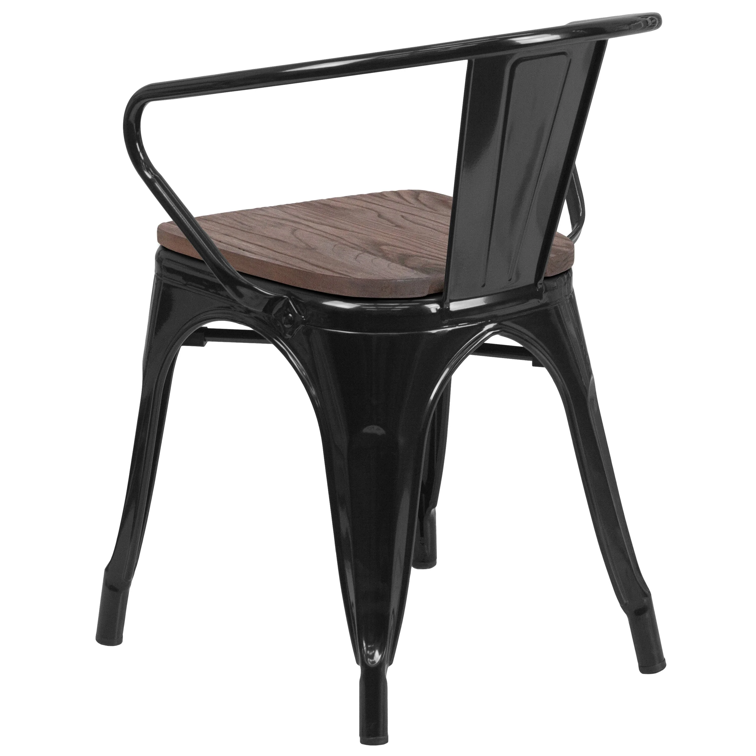 Metal Chair with Wood Seat and Arms - Image 32