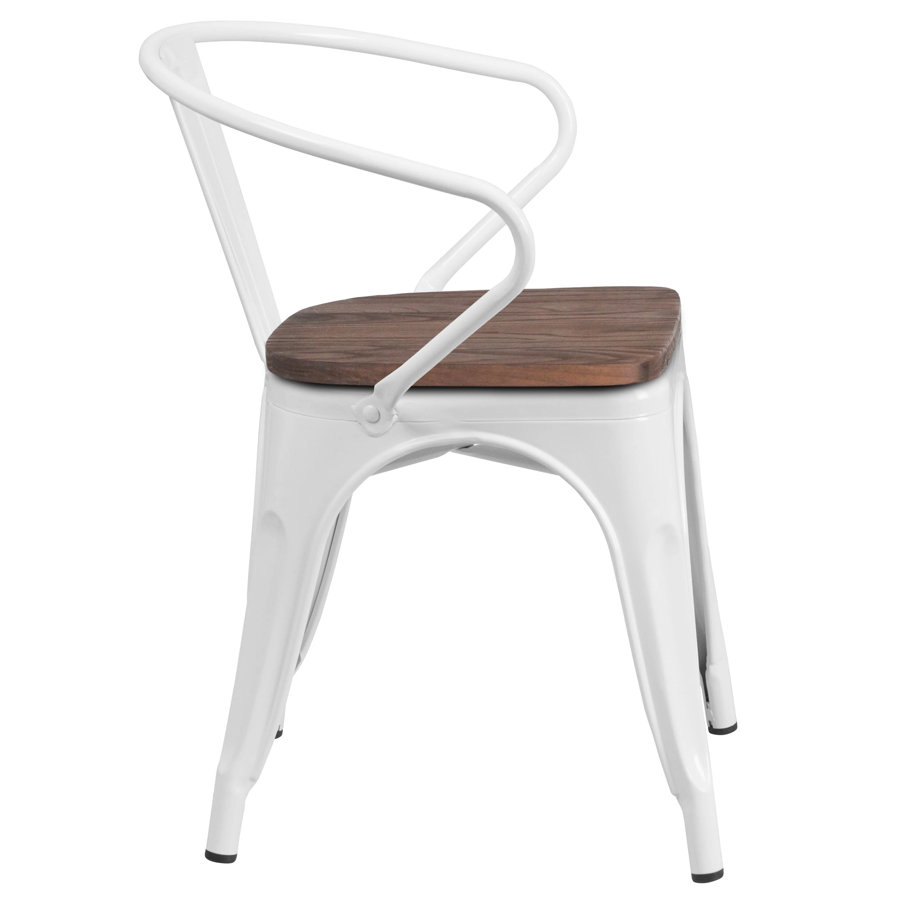 Metal Chair with Wood Seat and Arms - Image 46