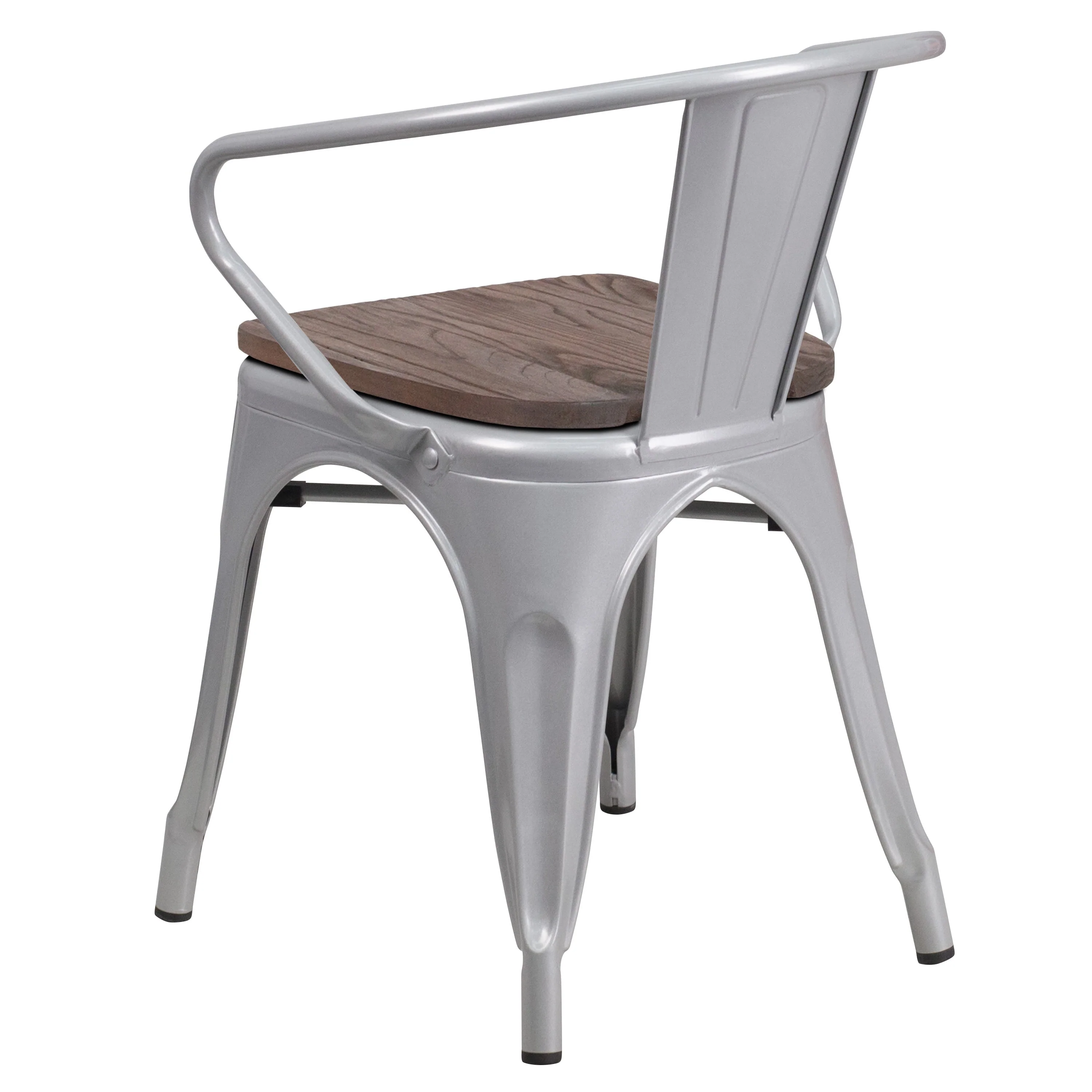 Metal Chair with Wood Seat and Arms - Image 53
