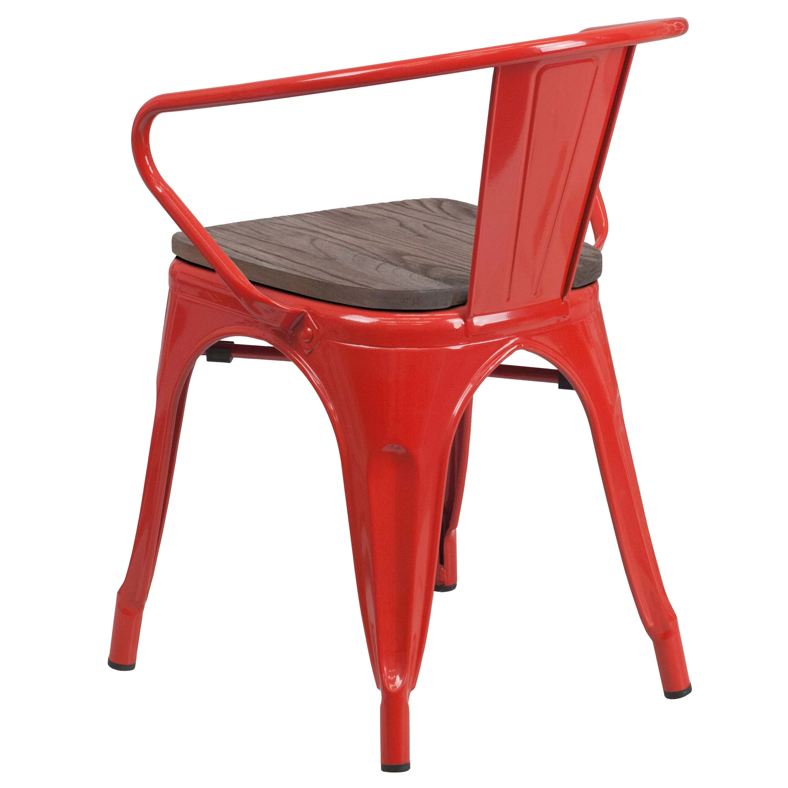 Metal Chair with Wood Seat and Arms - Image 59
