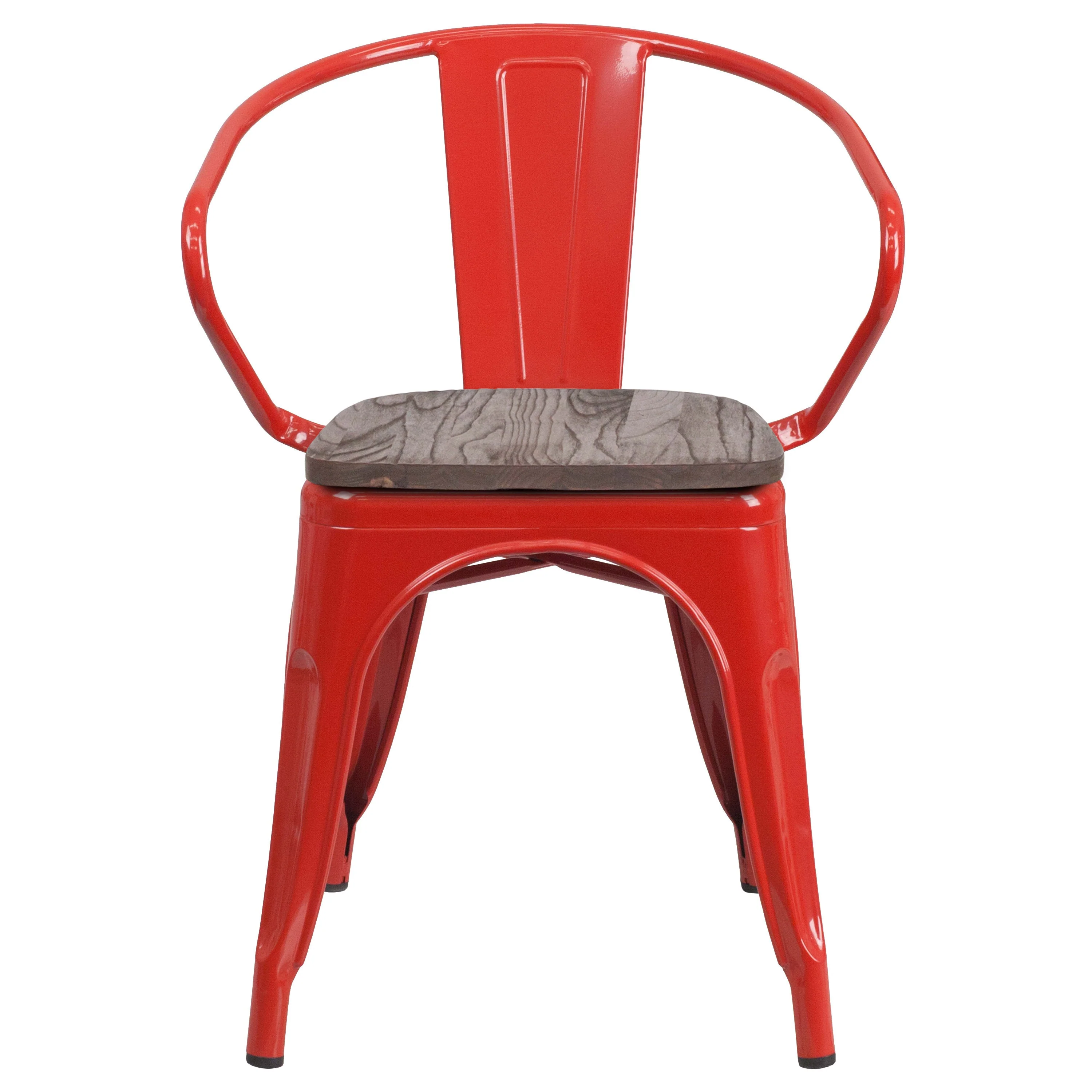 Metal Chair with Wood Seat and Arms - Image 61