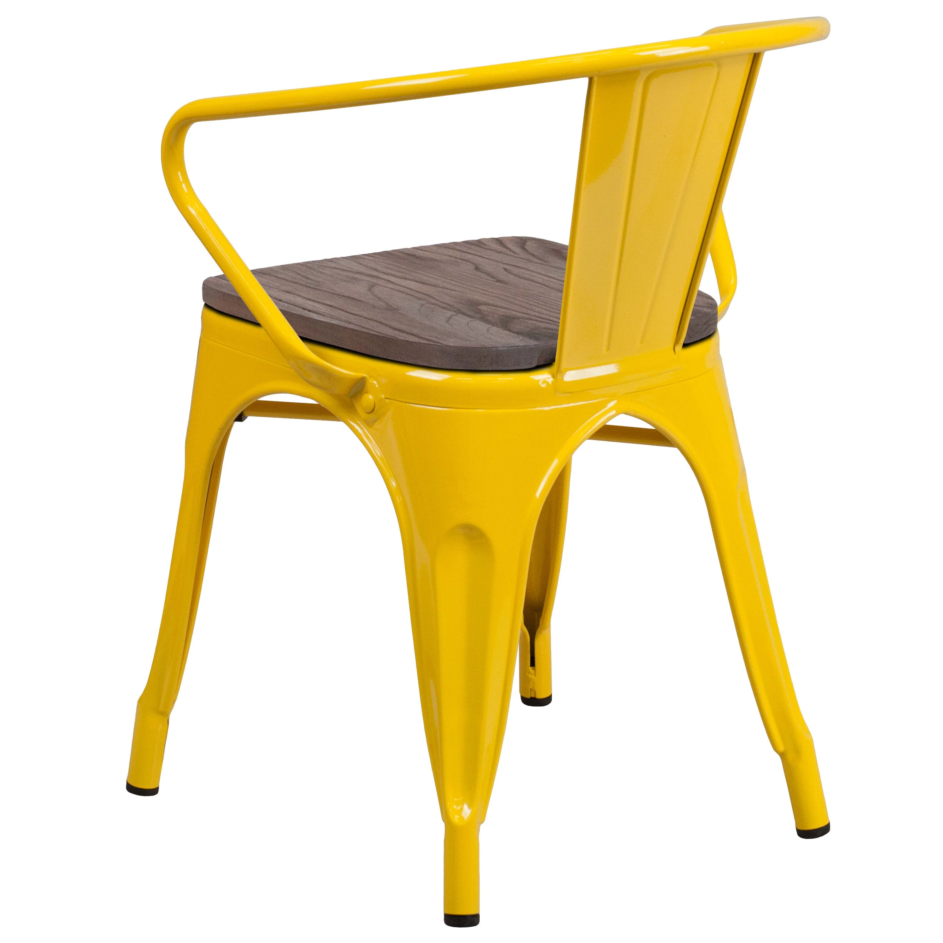 Metal Chair with Wood Seat and Arms - Image 65
