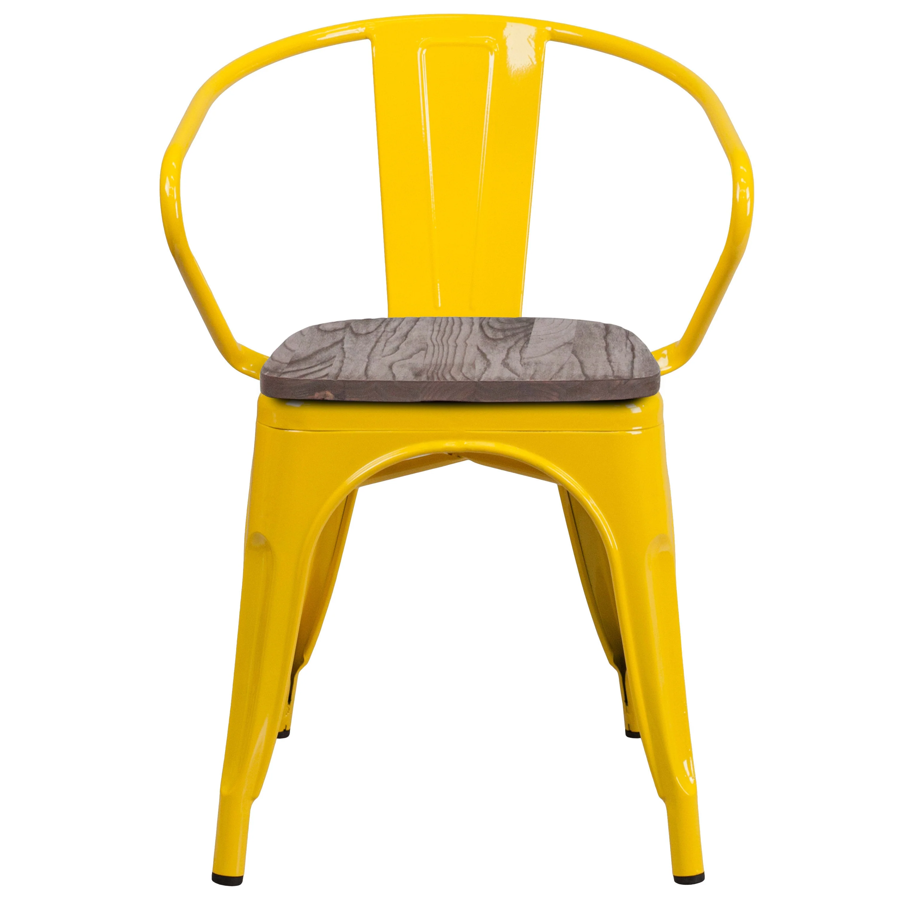 Metal Chair with Wood Seat and Arms - Image 67
