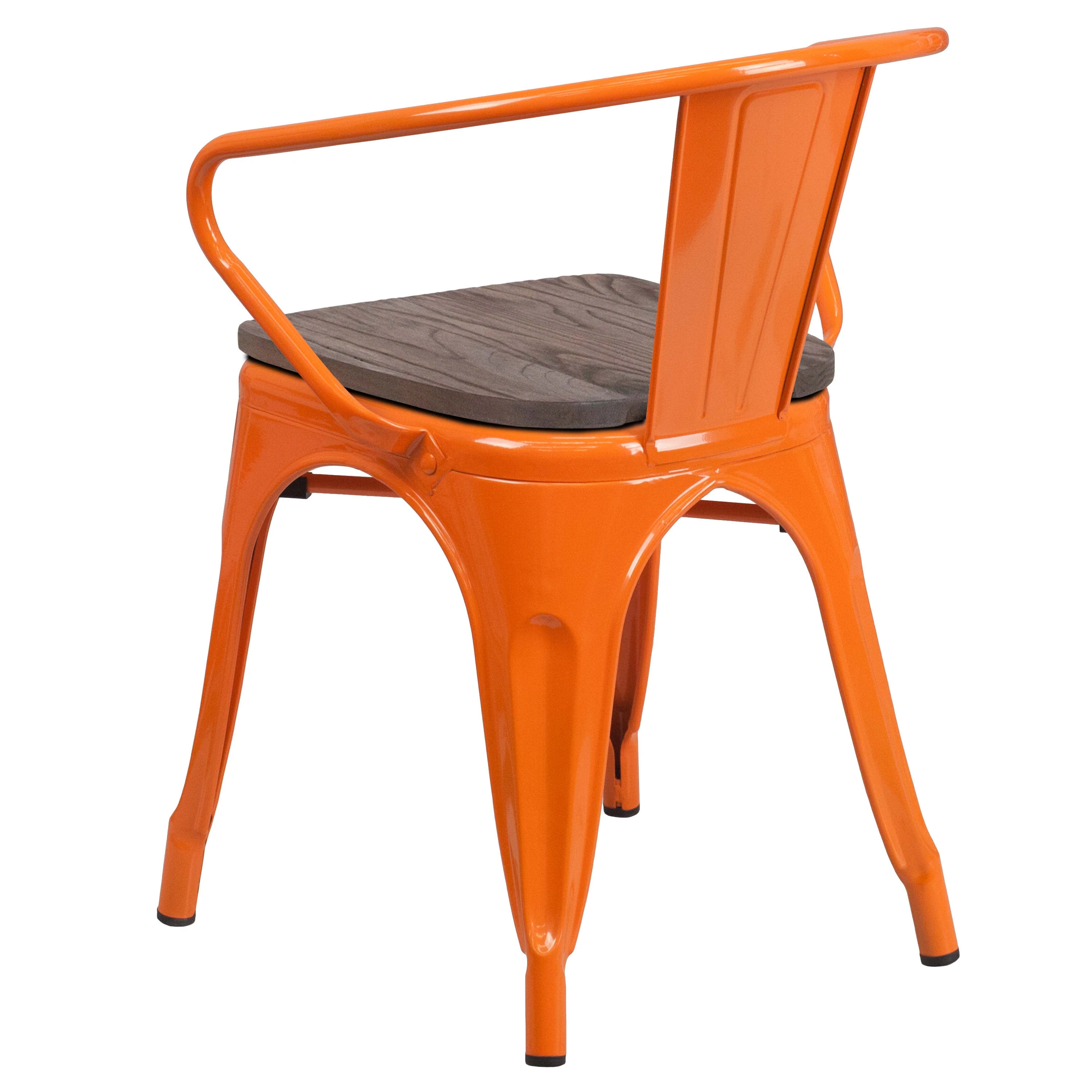 Metal Chair with Wood Seat and Arms - Image 71